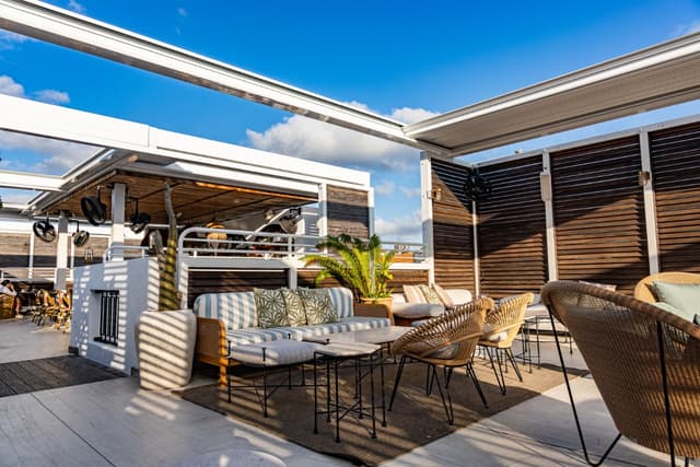 The Roof at Esme Hotel outdoor seating in Miami Beach