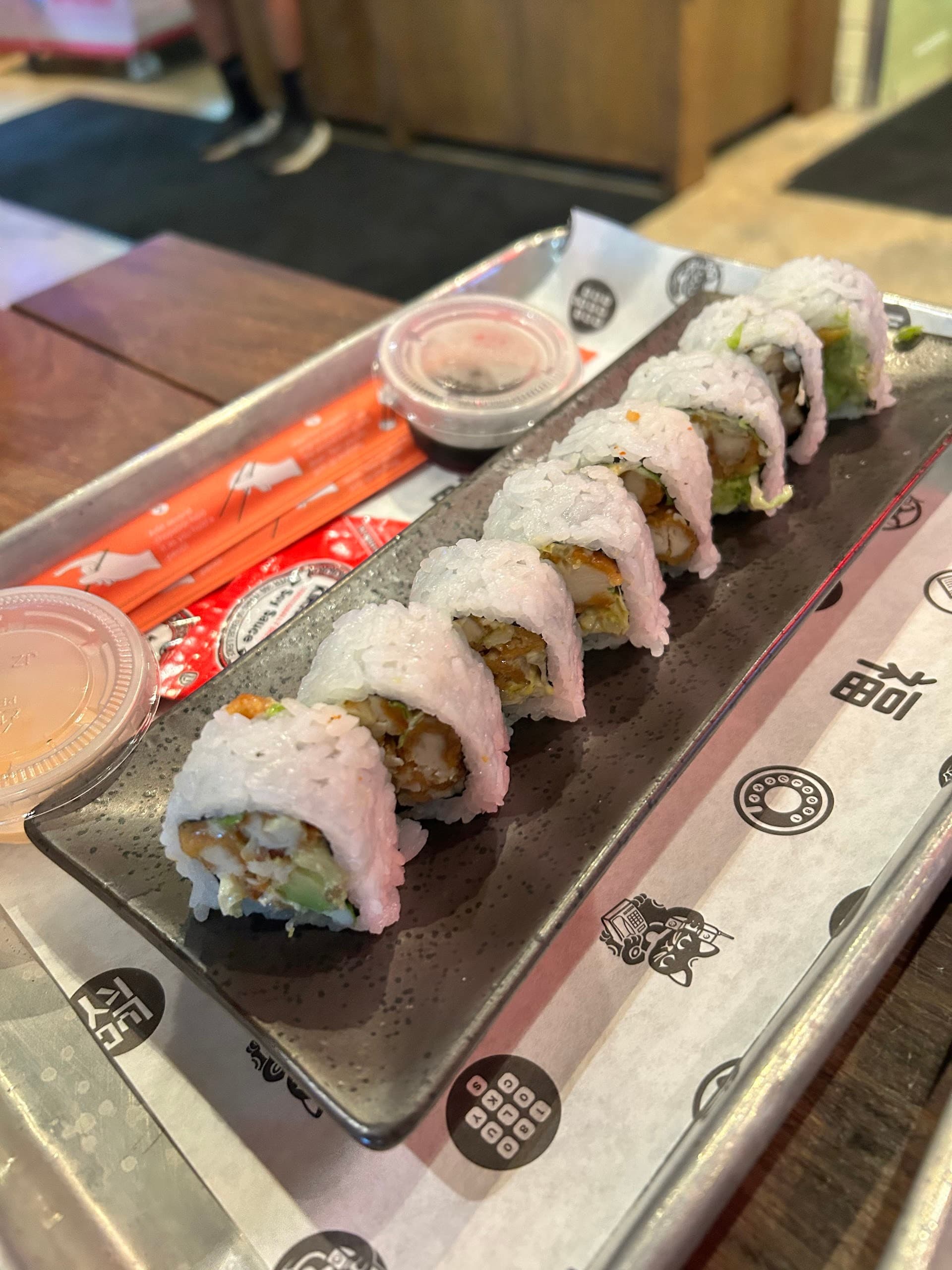 Sushi roll at 1-800-Lucky in Miami
