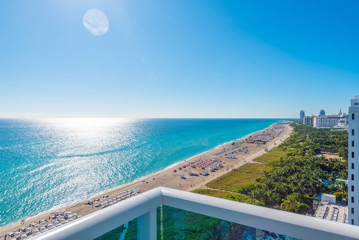 Ocean view from 1 Hotel South Beach in Miami Beach