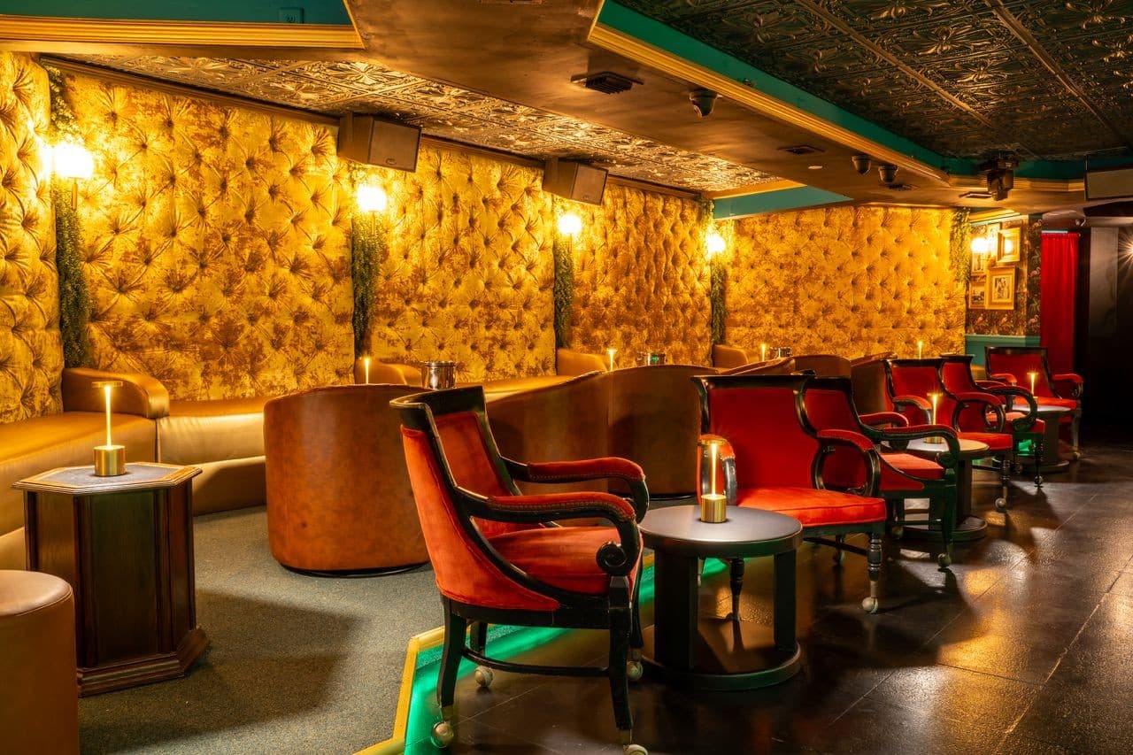 Stylish interior of 9 Feet Under bar in Hialeah