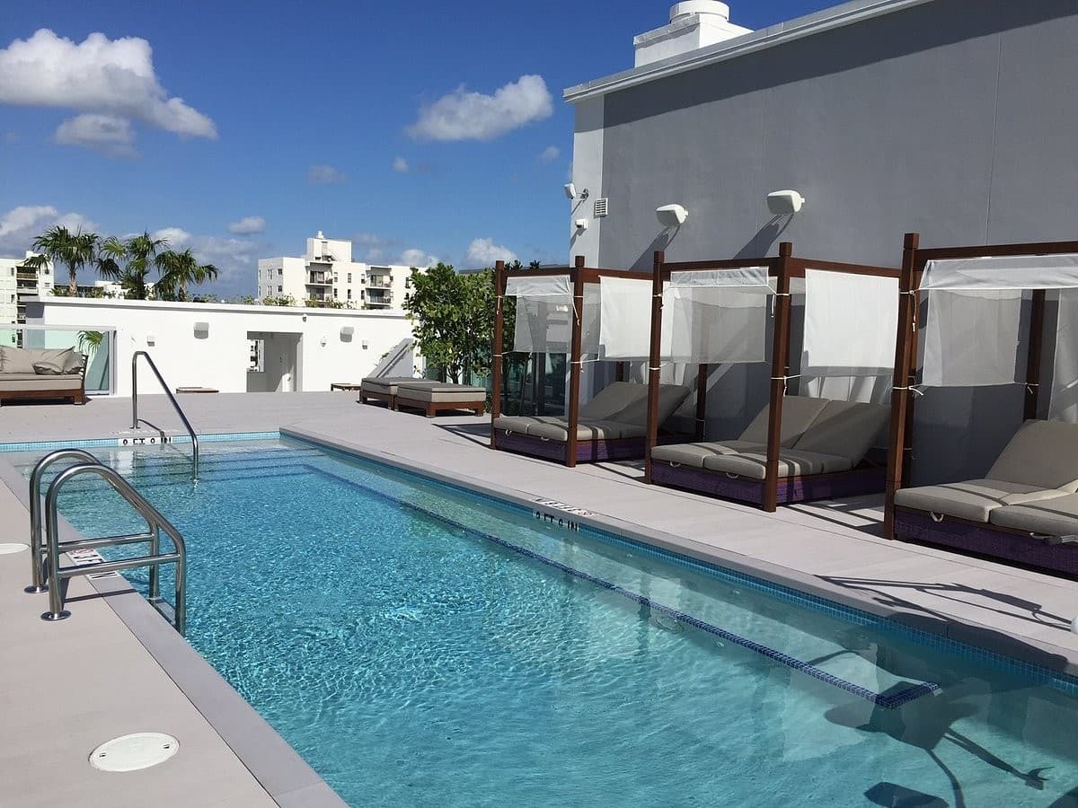 ABAE Hotel pool area in Miami Beach