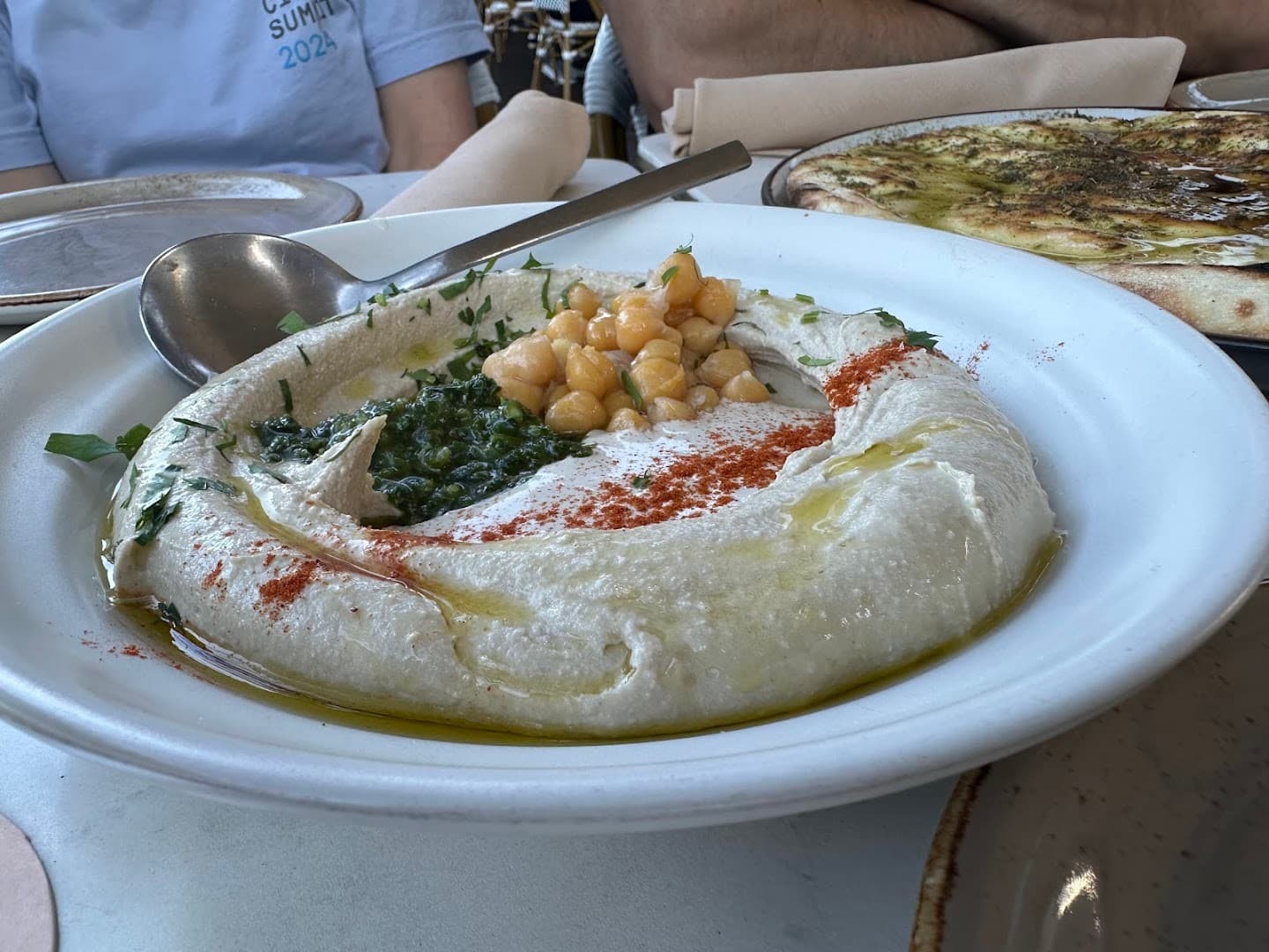 Hummus dish at Abbalé Modern Mediterranean Kitchen in Miami Beach