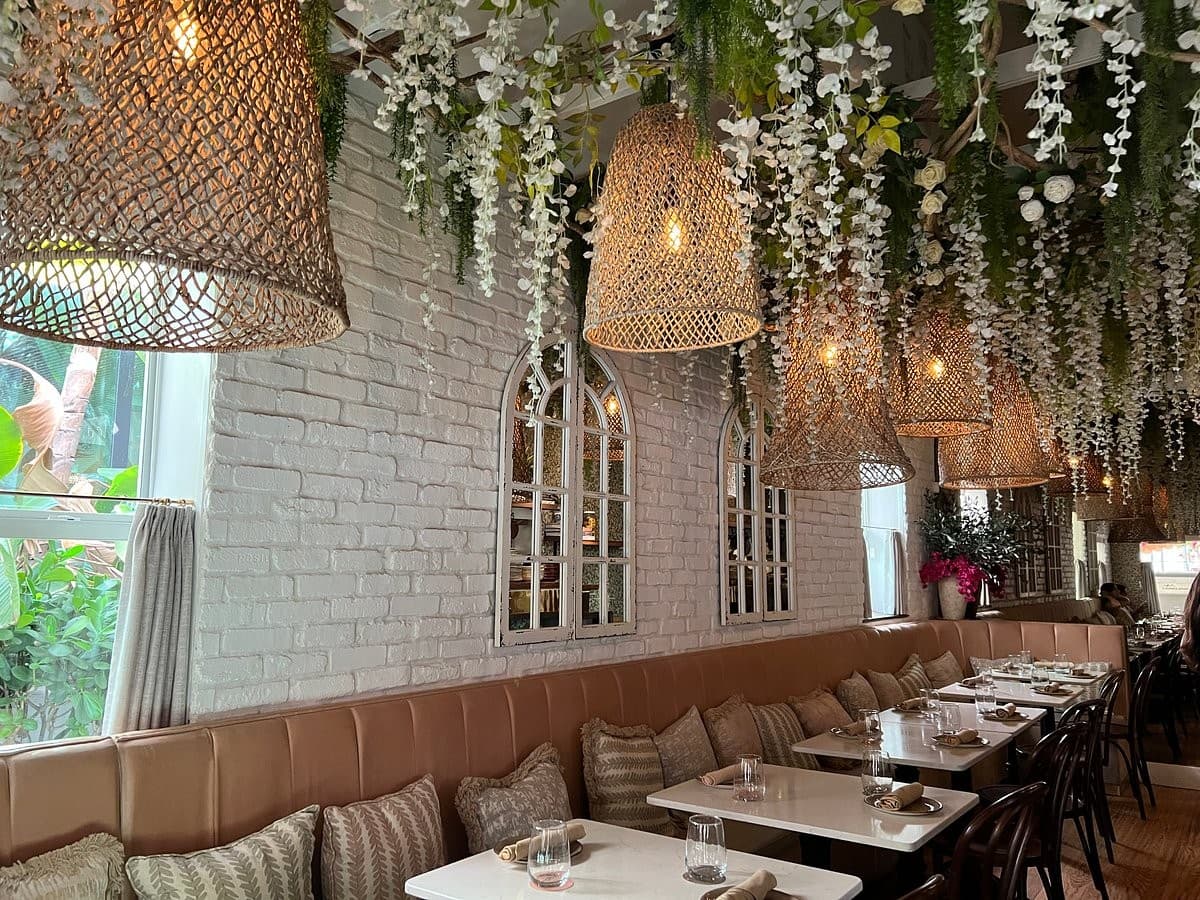Elegant interior of Abbalé Modern Mediterranean Kitchen in Miami Beach