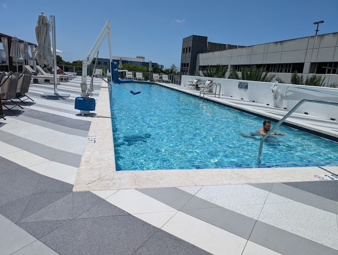 Pool area at AC Hotel Miami Aventura