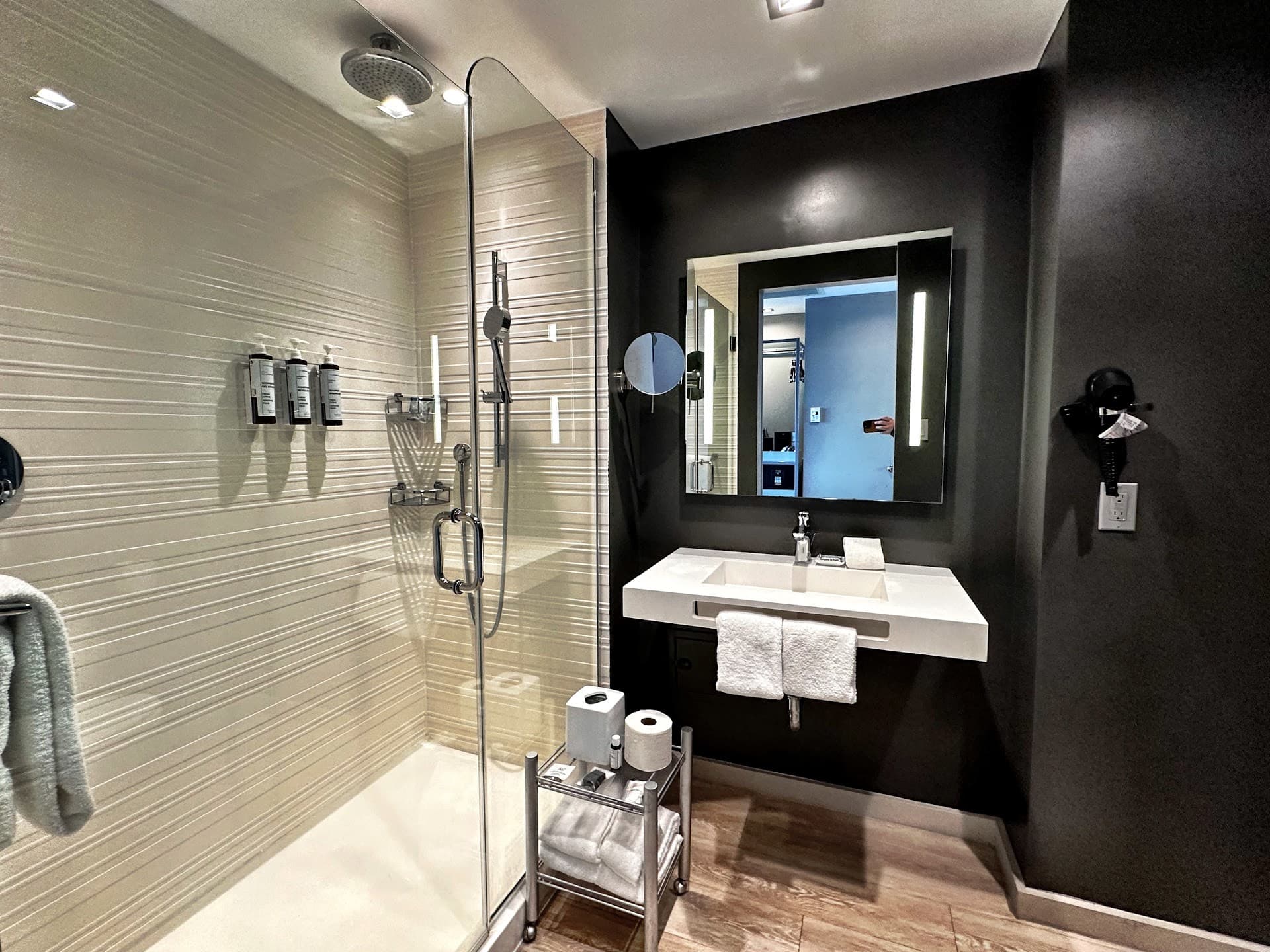 Modern bathroom at AC Hotel Miami Beach with sleek design