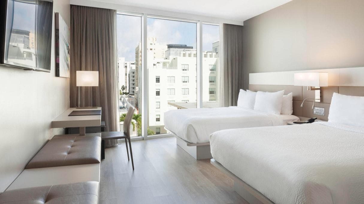 AC Hotel Miami Beach guest room with two beds
