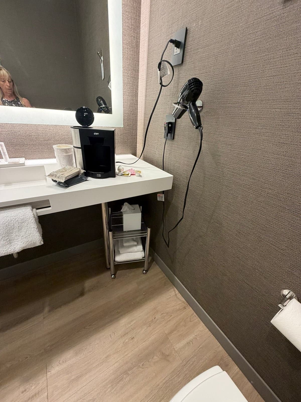 Modern bathroom at AC Hotel Miami Dadeland in Miami