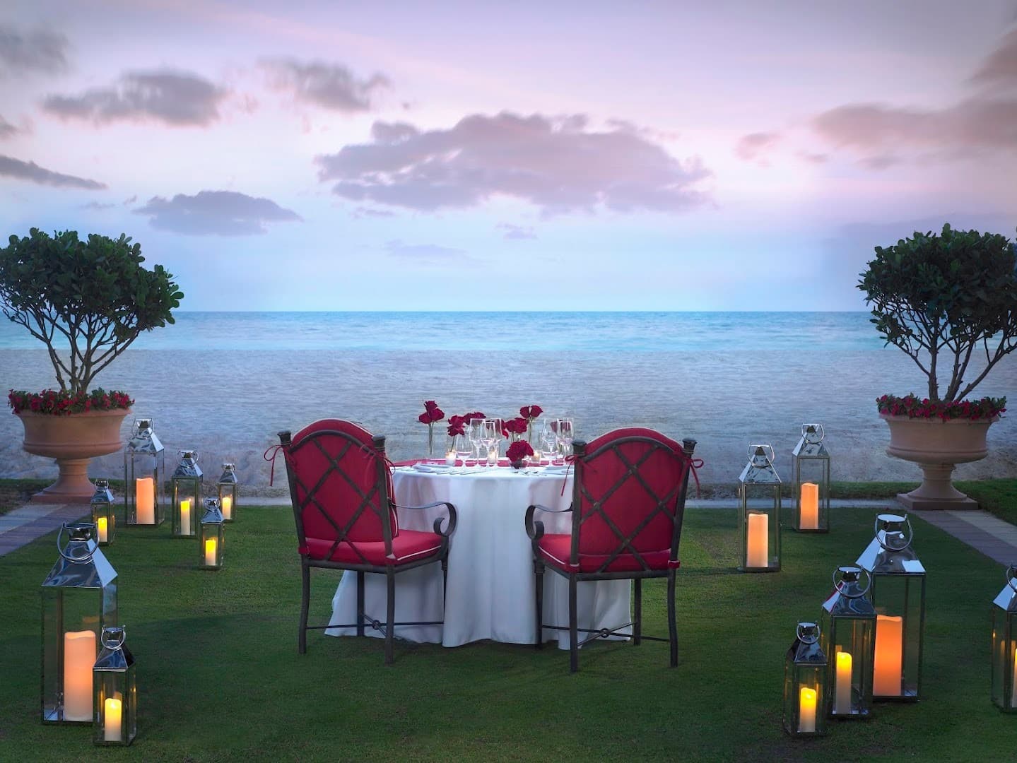 Romantic dining setup at Acqualina Resort & Residences On The Beach, Sunny Isles Beach