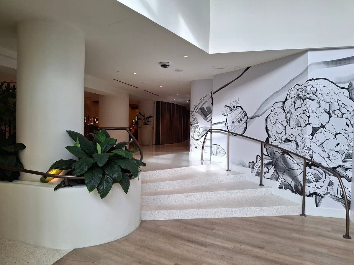 Interior view of Aguasal in Miami Beach