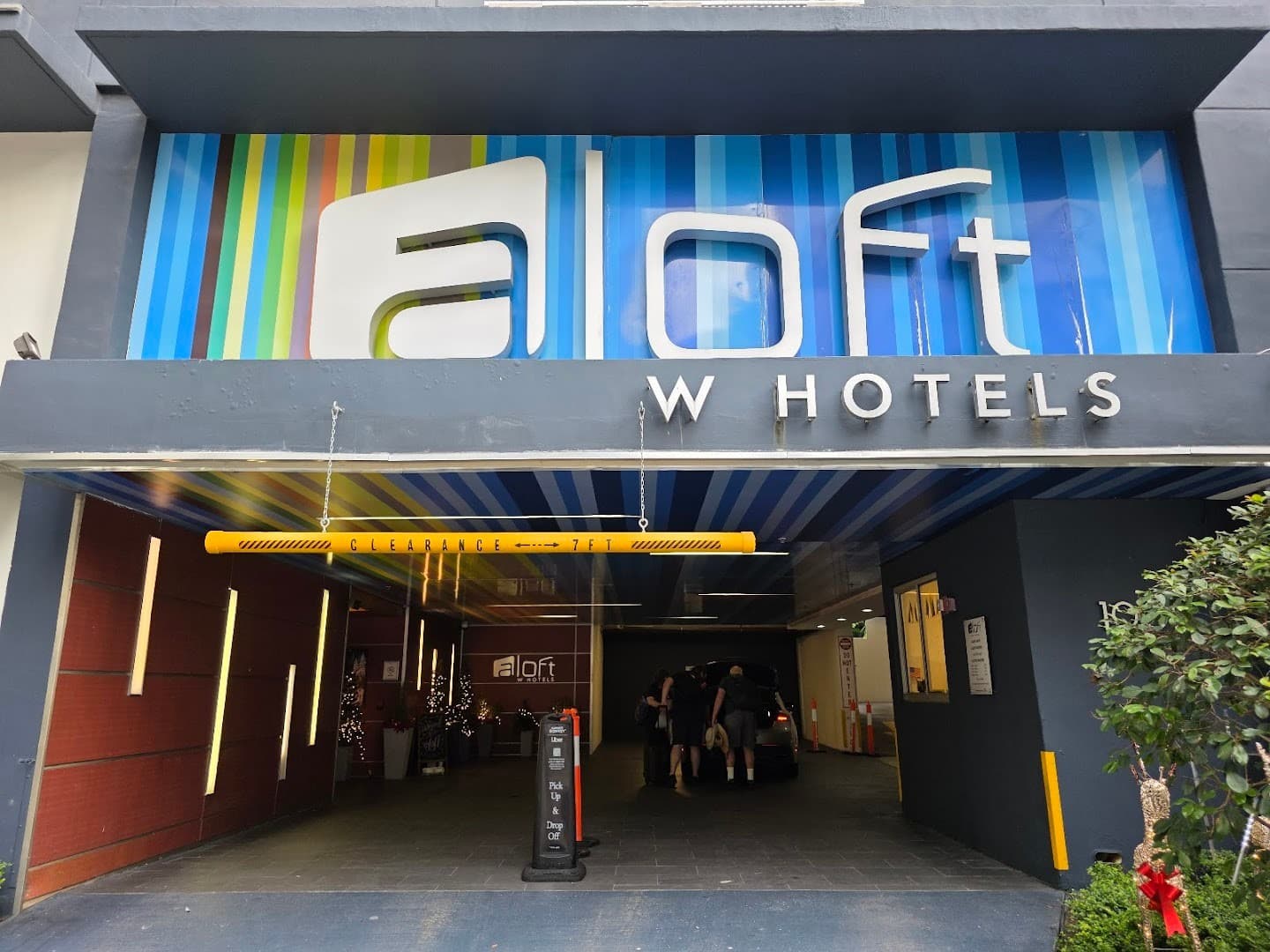 Aloft Miami Brickell hotel entrance signage