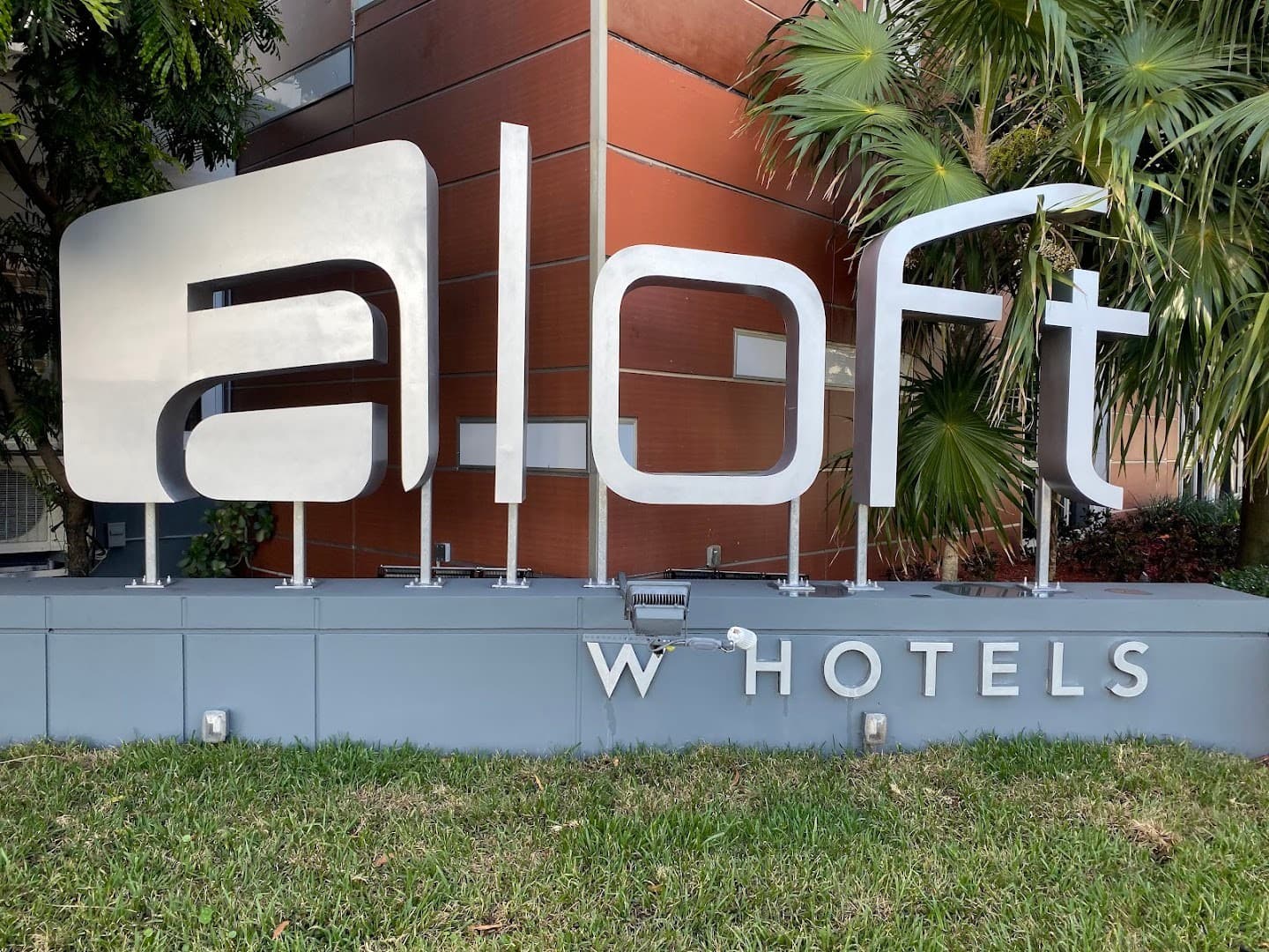Aloft Miami Brickell hotel sign