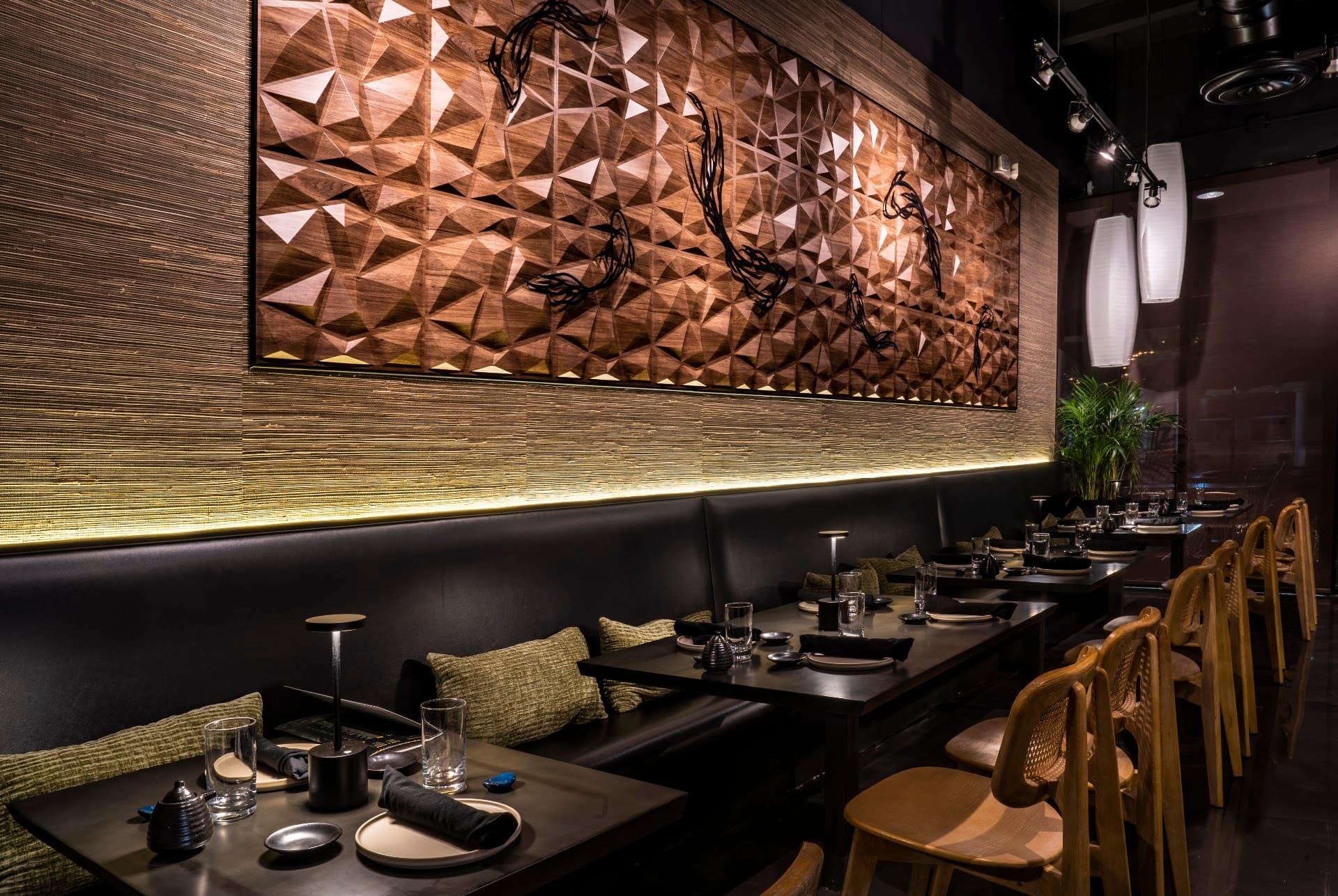 Interior view of Amazonia Nikkei in Miami Lakes