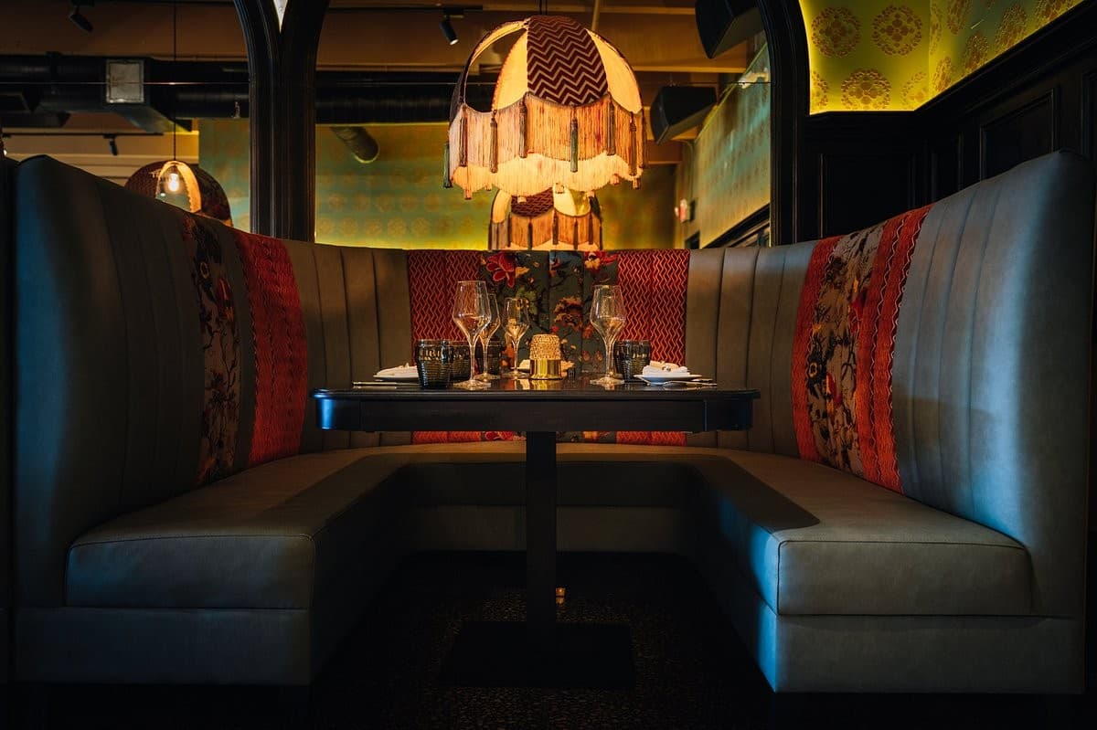Cozy dining area at Amelia's 1931 in Miami
