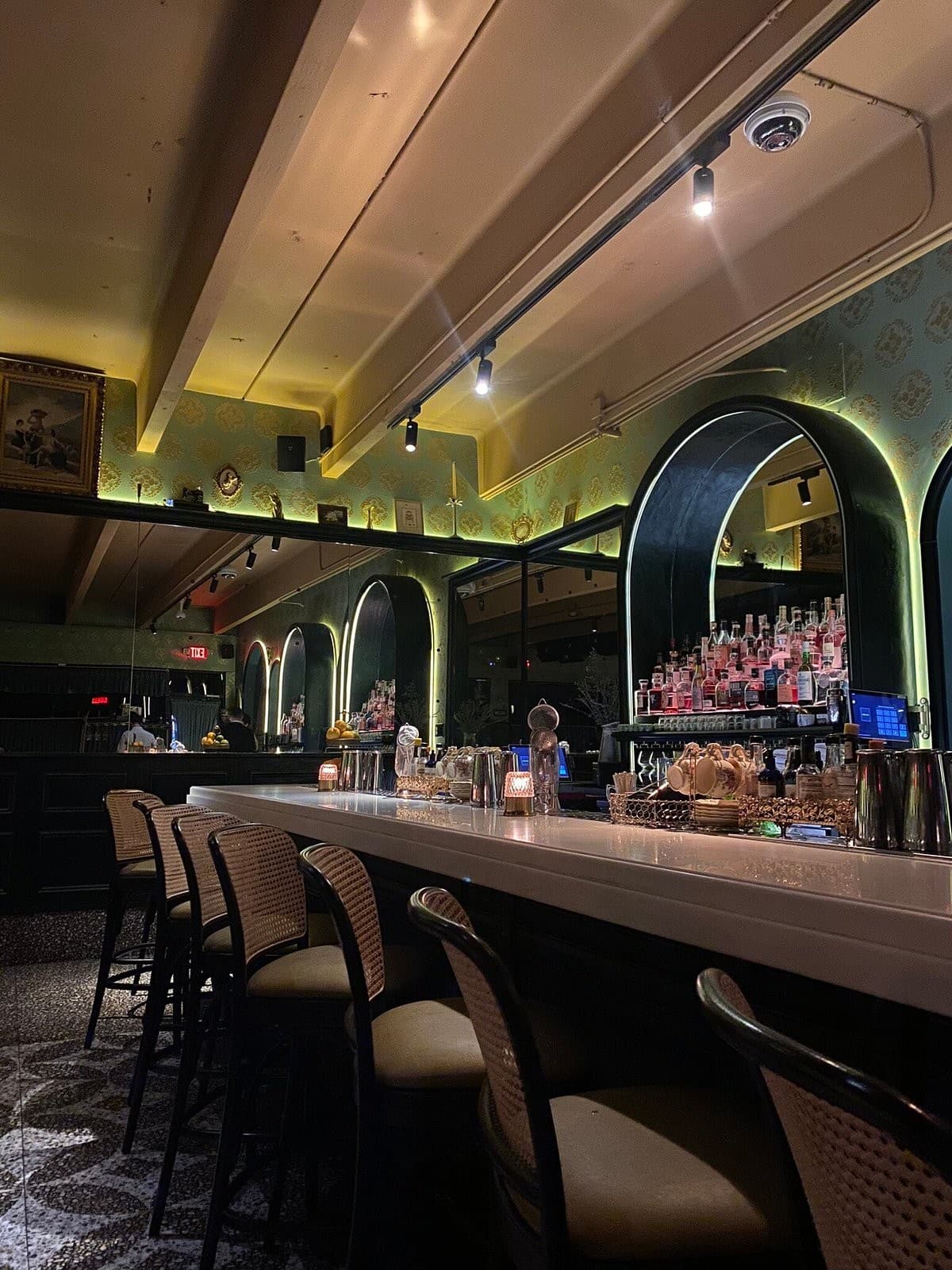 Interior view of Amelia's 1931 restaurant in Miami