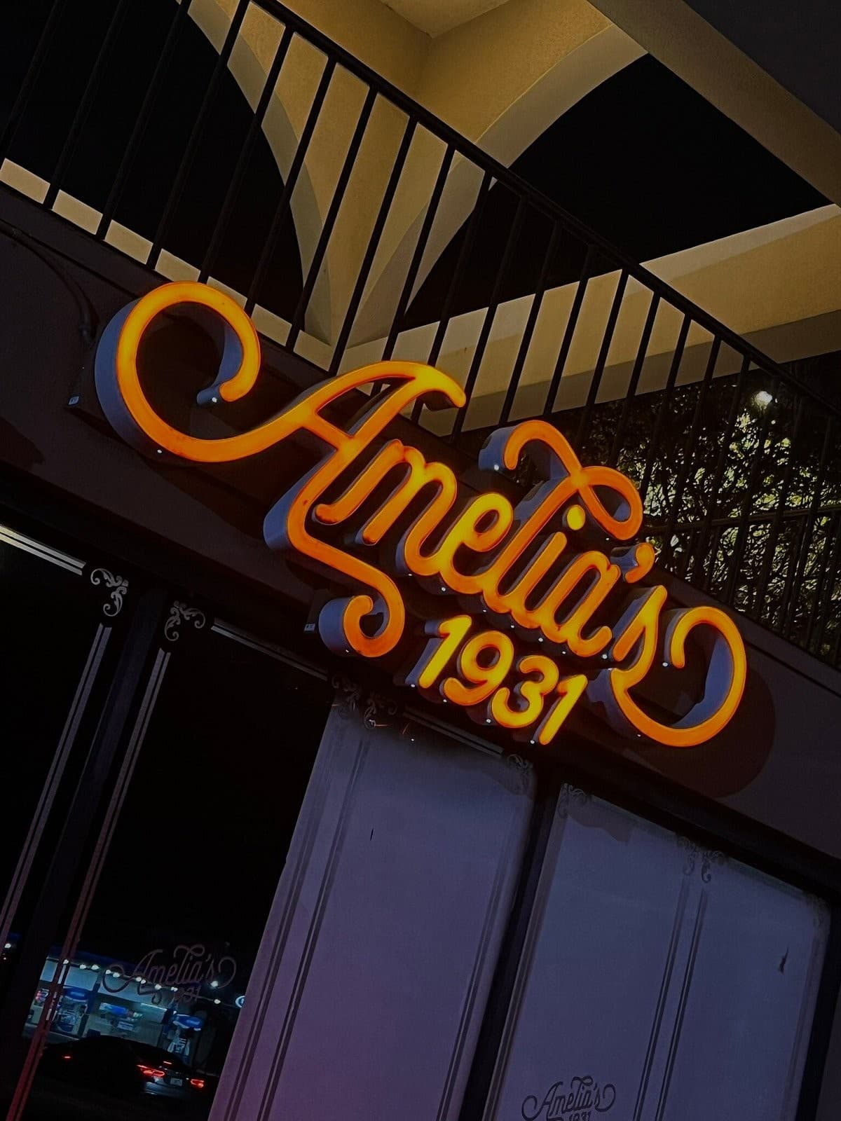 Amelia's 1931 restaurant sign in Miami