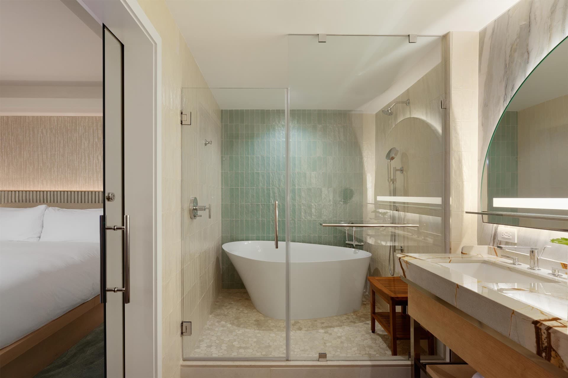 Stylish bathroom at Andaz Miami Beach Resort