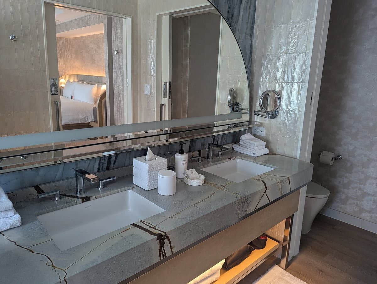 Luxurious bathroom at Andaz Miami Beach Resort & Spa