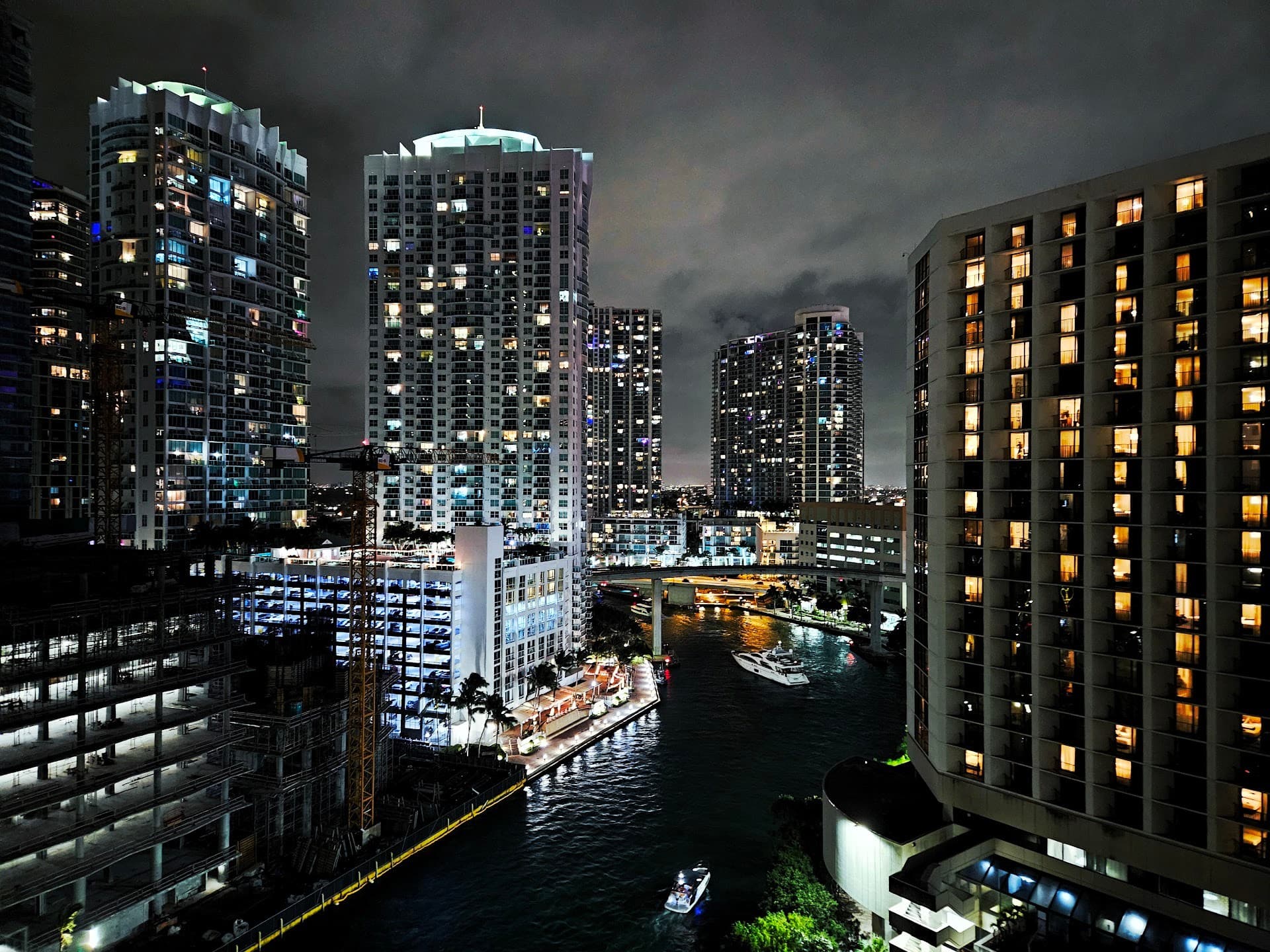 Night view of Area 31 in Miami, vibrant nightlife