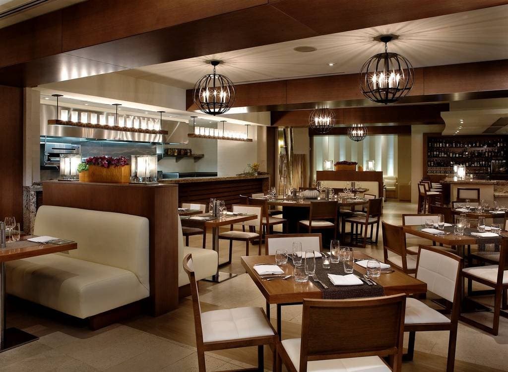 Elegant dining room at Area 31 in Miami
