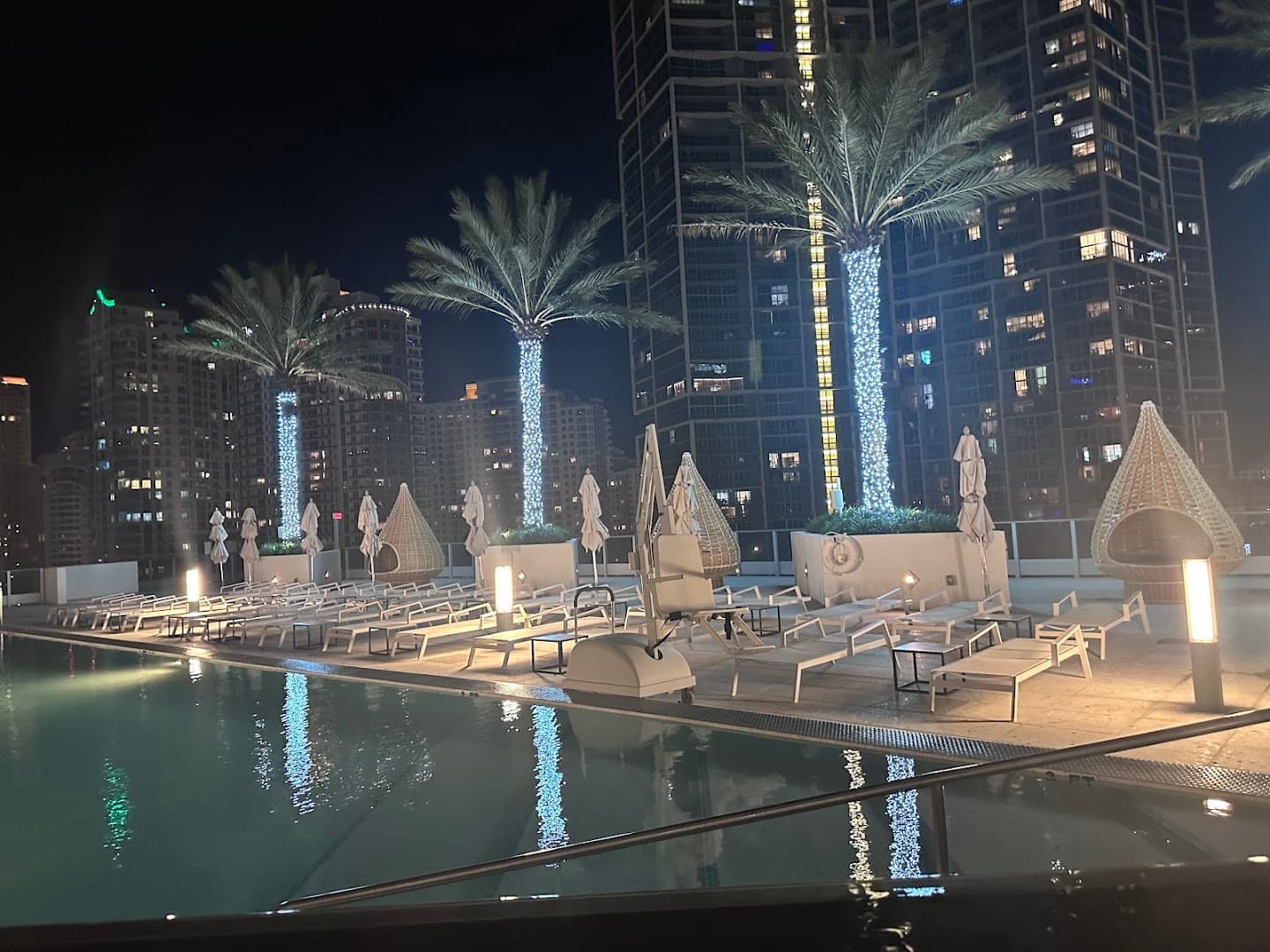 Area 31 rooftop view at night in Miami