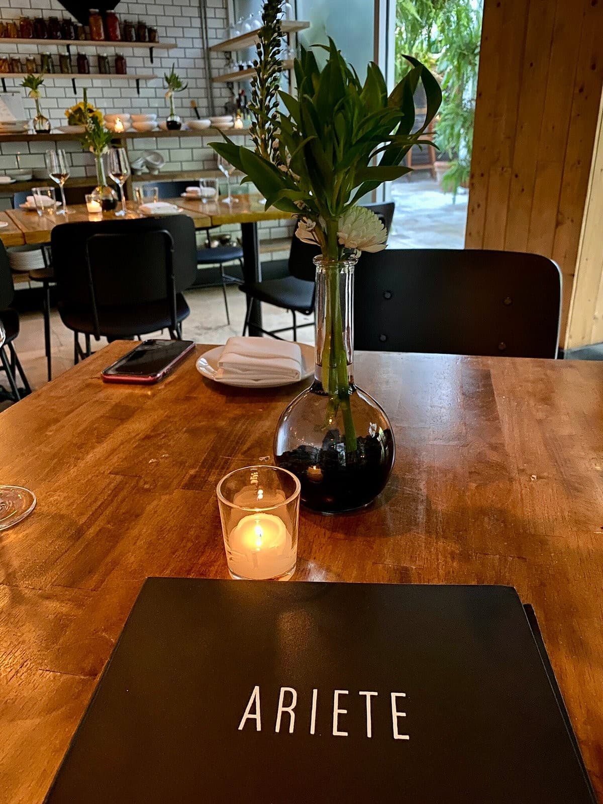 Interior of Ariete restaurant in Coconut Grove