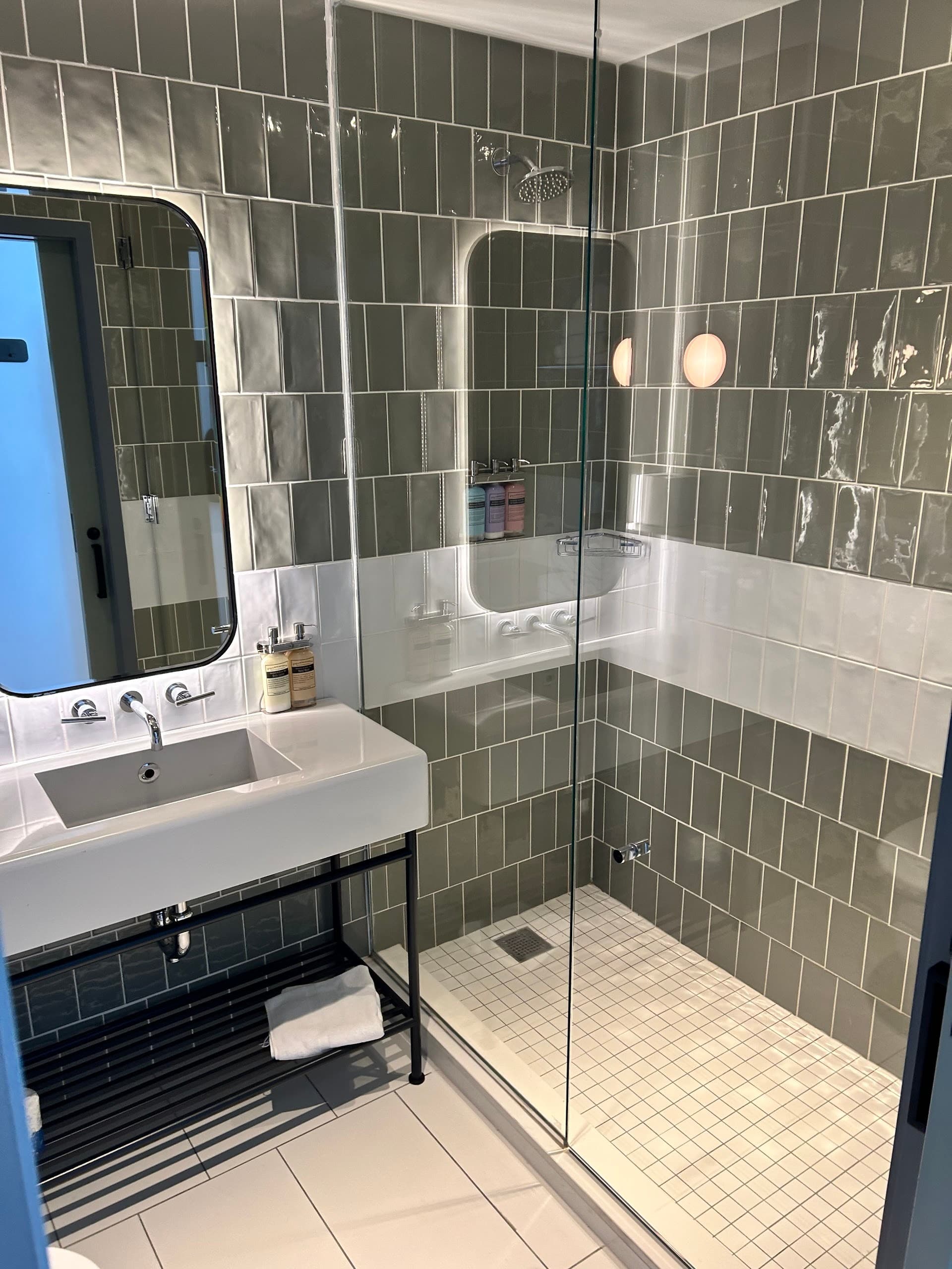 Bathroom at Arlo Wynwood hotel in Miami