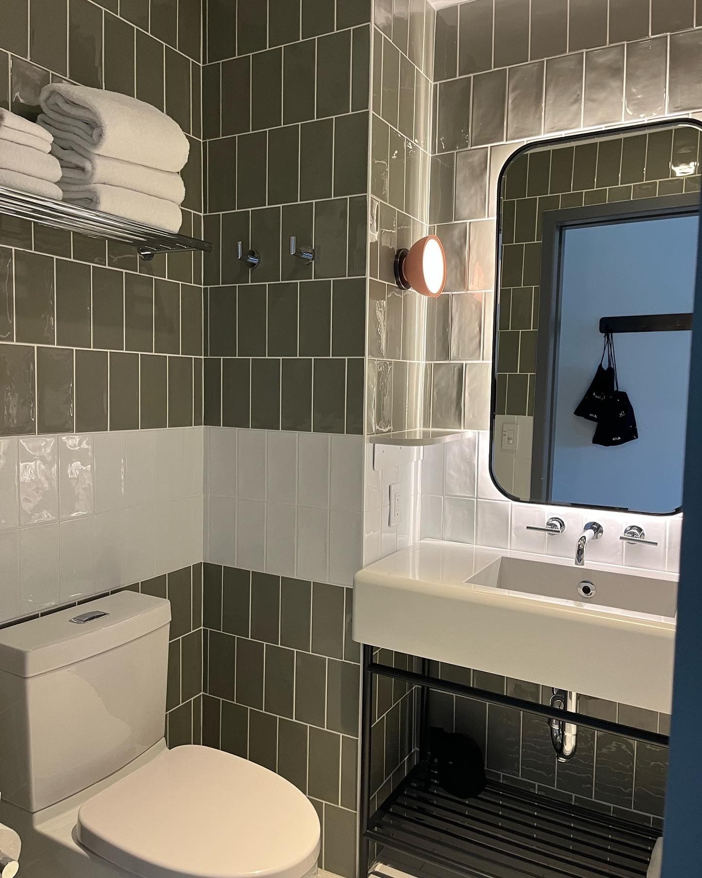 Stylish bathroom at Arlo Wynwood in Miami