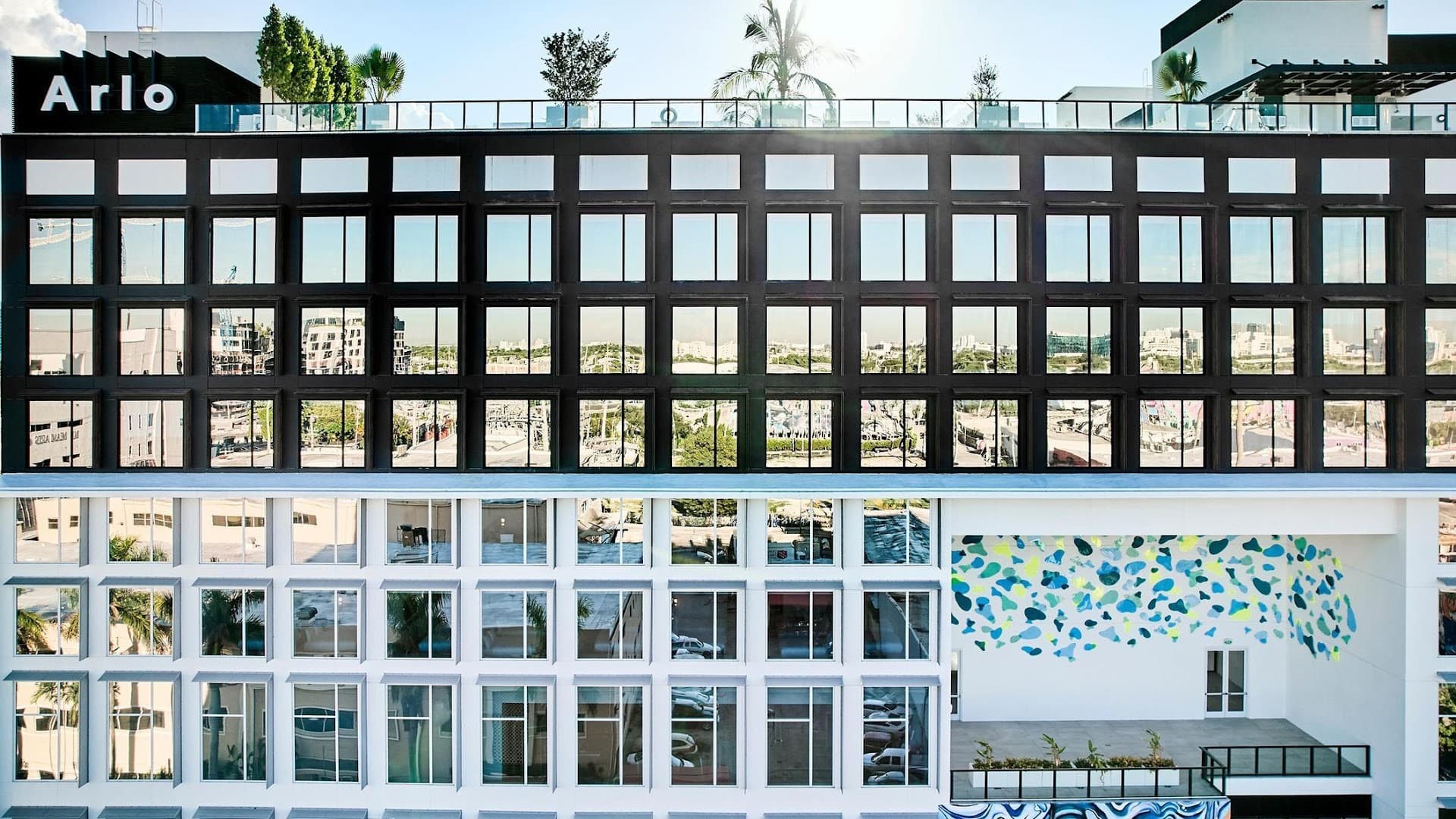 Exterior view of Arlo Wynwood hotel in Miami