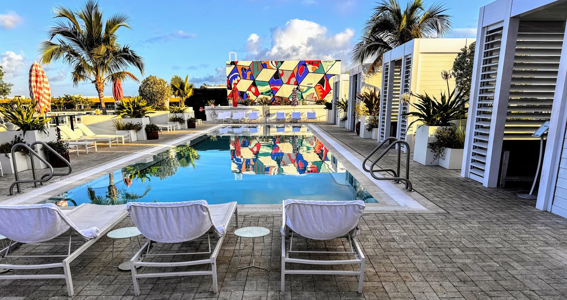 Arlo Wynwood hotel pool area in Miami