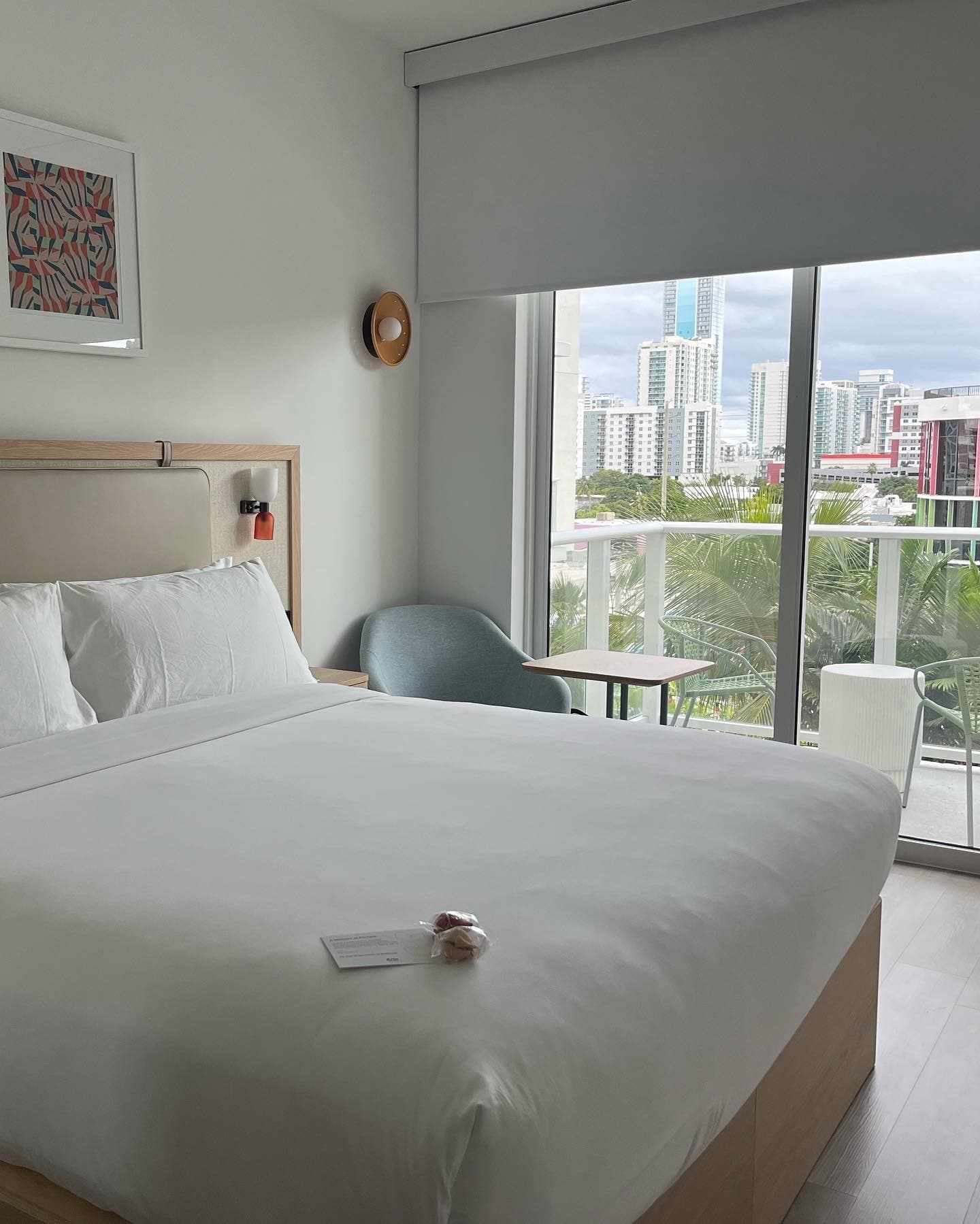 Guest room at Arlo Wynwood hotel in Miami