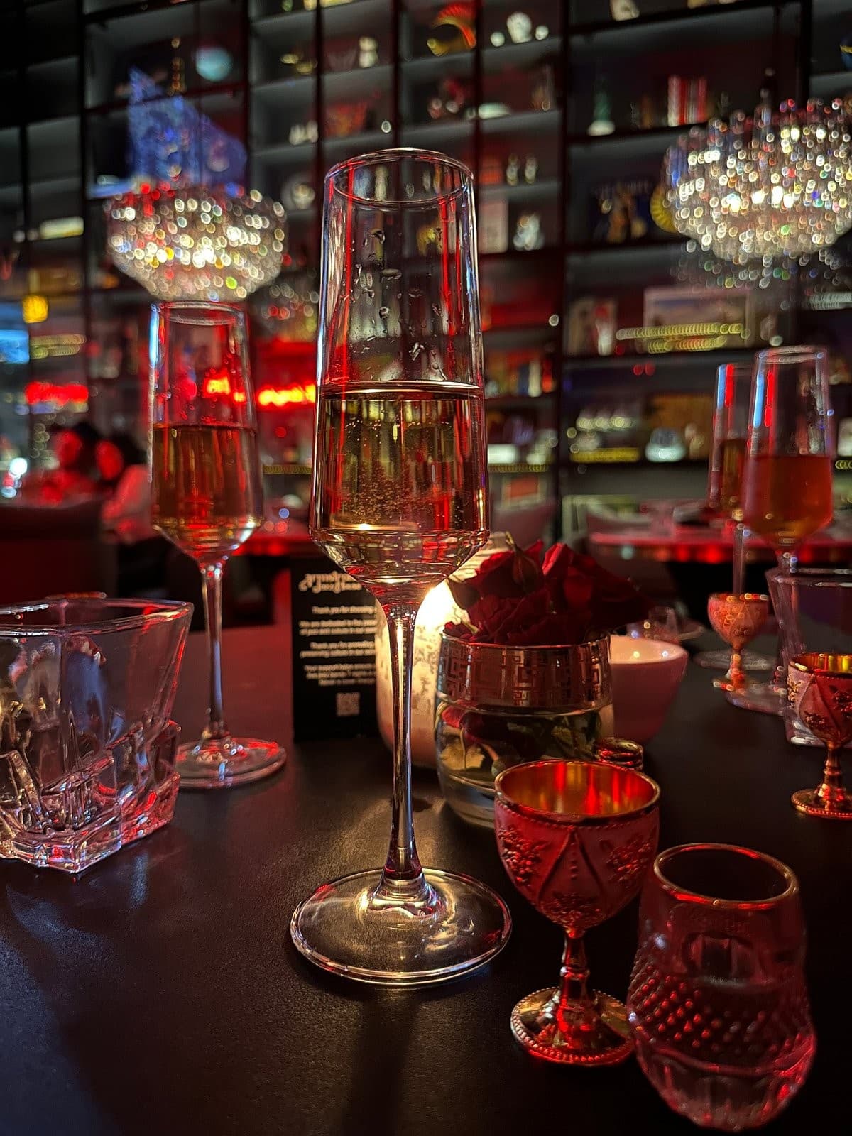 Chic bar scene at Armstrong Jazz House in Coral Gables