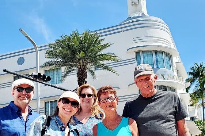 Group photo at Art Deco Welcome Center in Miami Beach