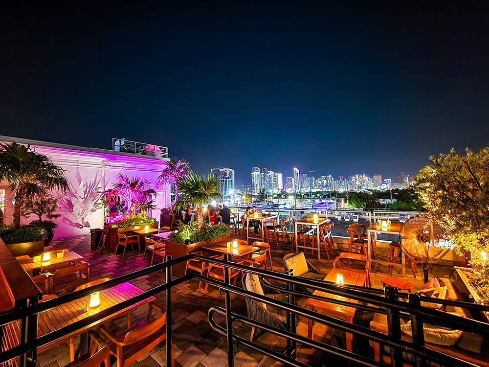 Astra Miami Rooftop nightlife ambiance in Miami