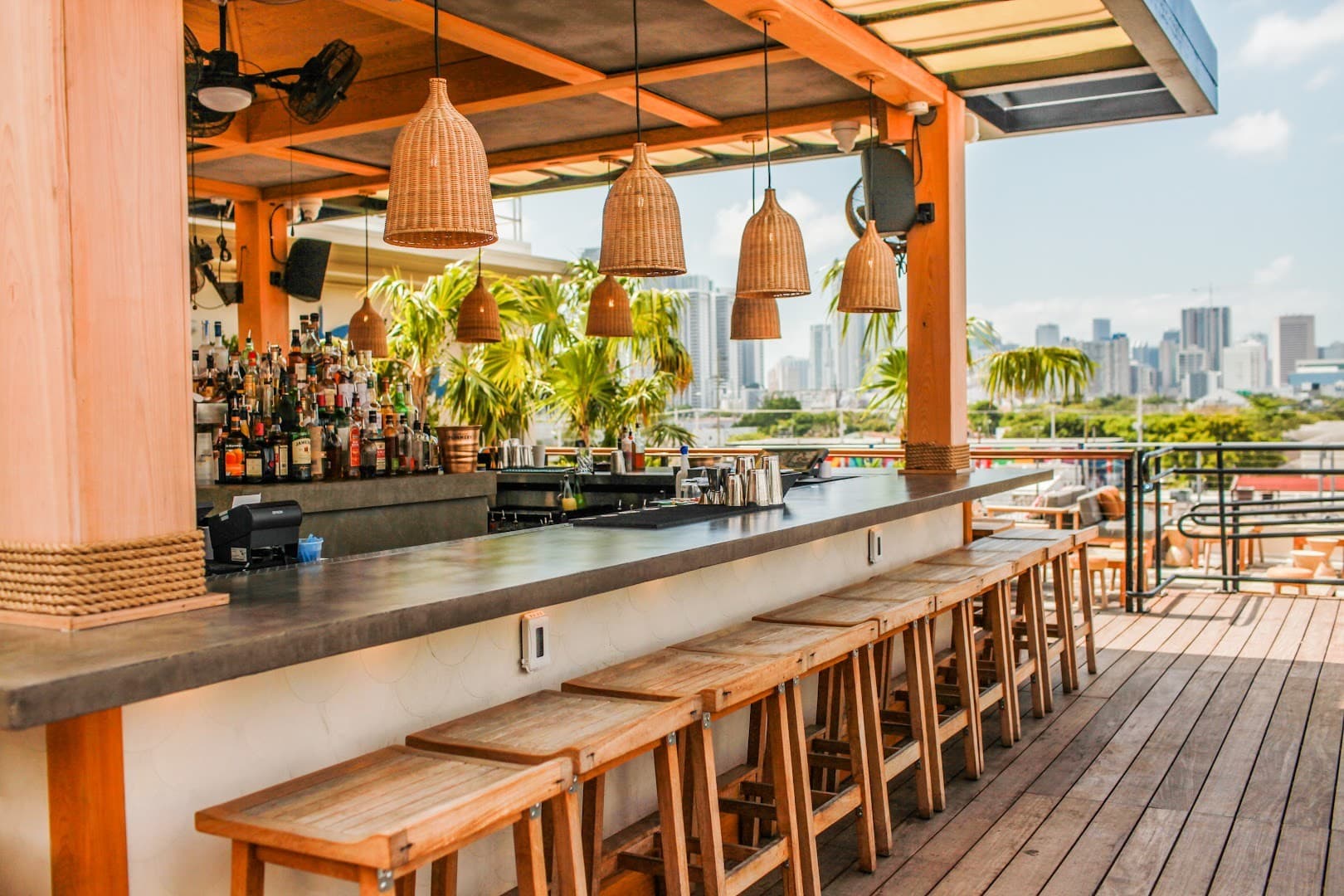 Astra Miami Rooftop bar with city view