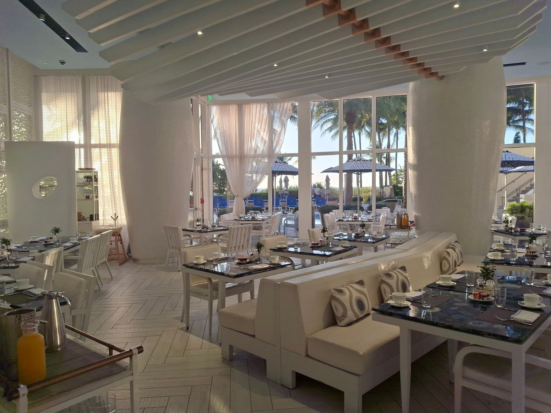 Atlantikos restaurant interior in Bal Harbour