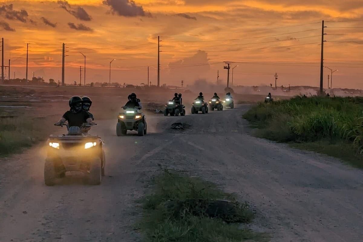 ATV of Miami adventure at sunset in Miami
