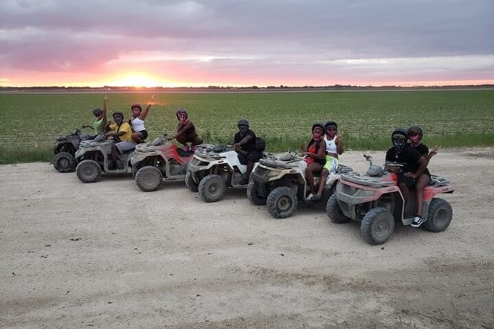 Group riding ATVs at ATV of Miami in Wynwood