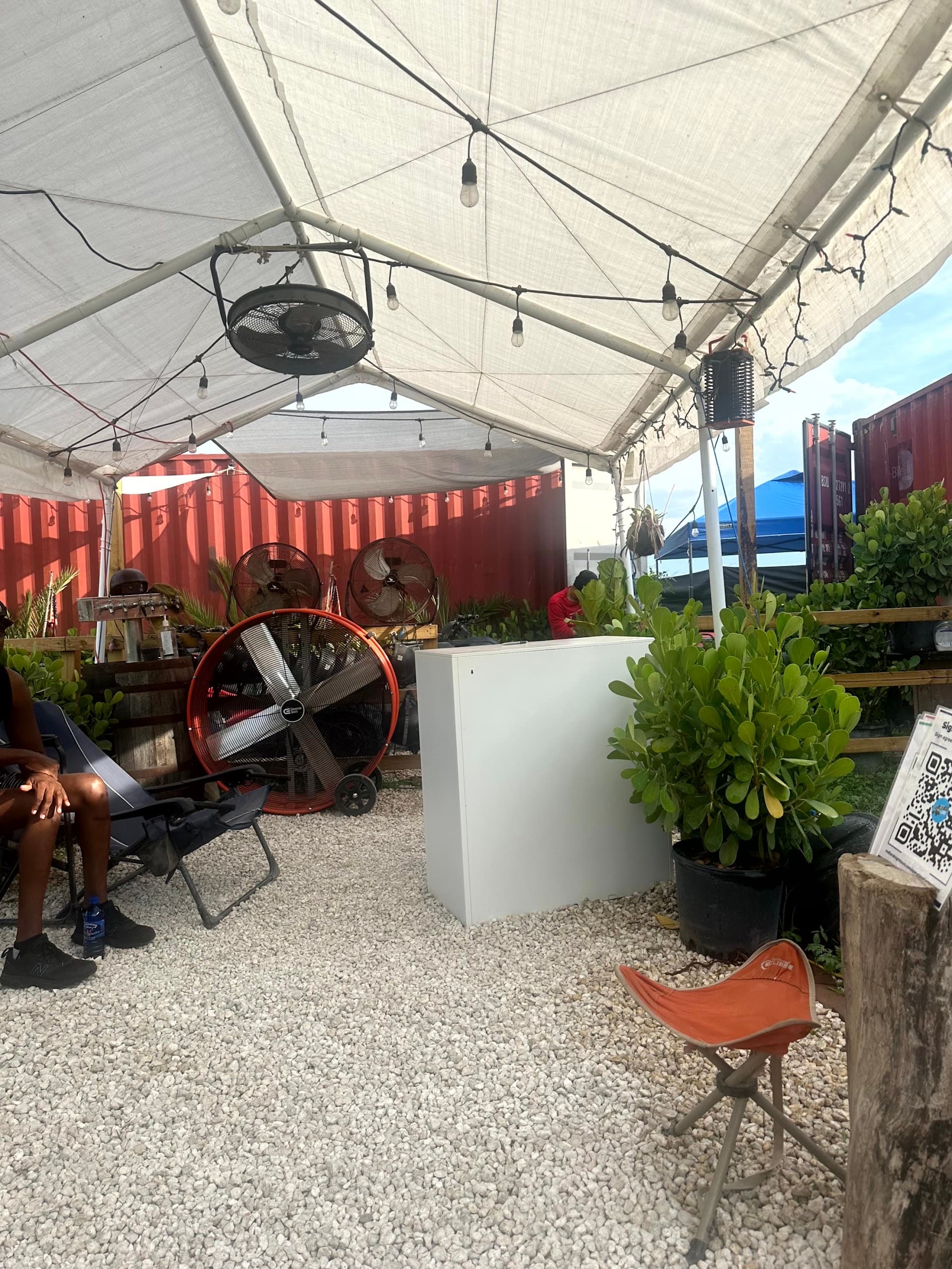 Outdoor area at ATV of Miami in Wynwood