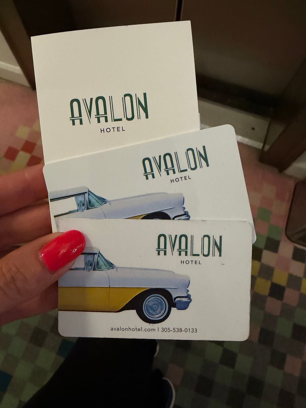 Avalon Hotel key cards in Miami Beach