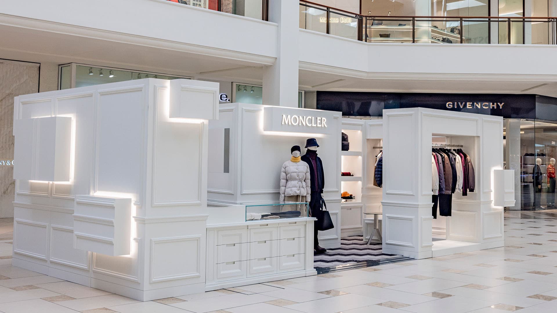 Moncler installation at Aventura Mall in Miami