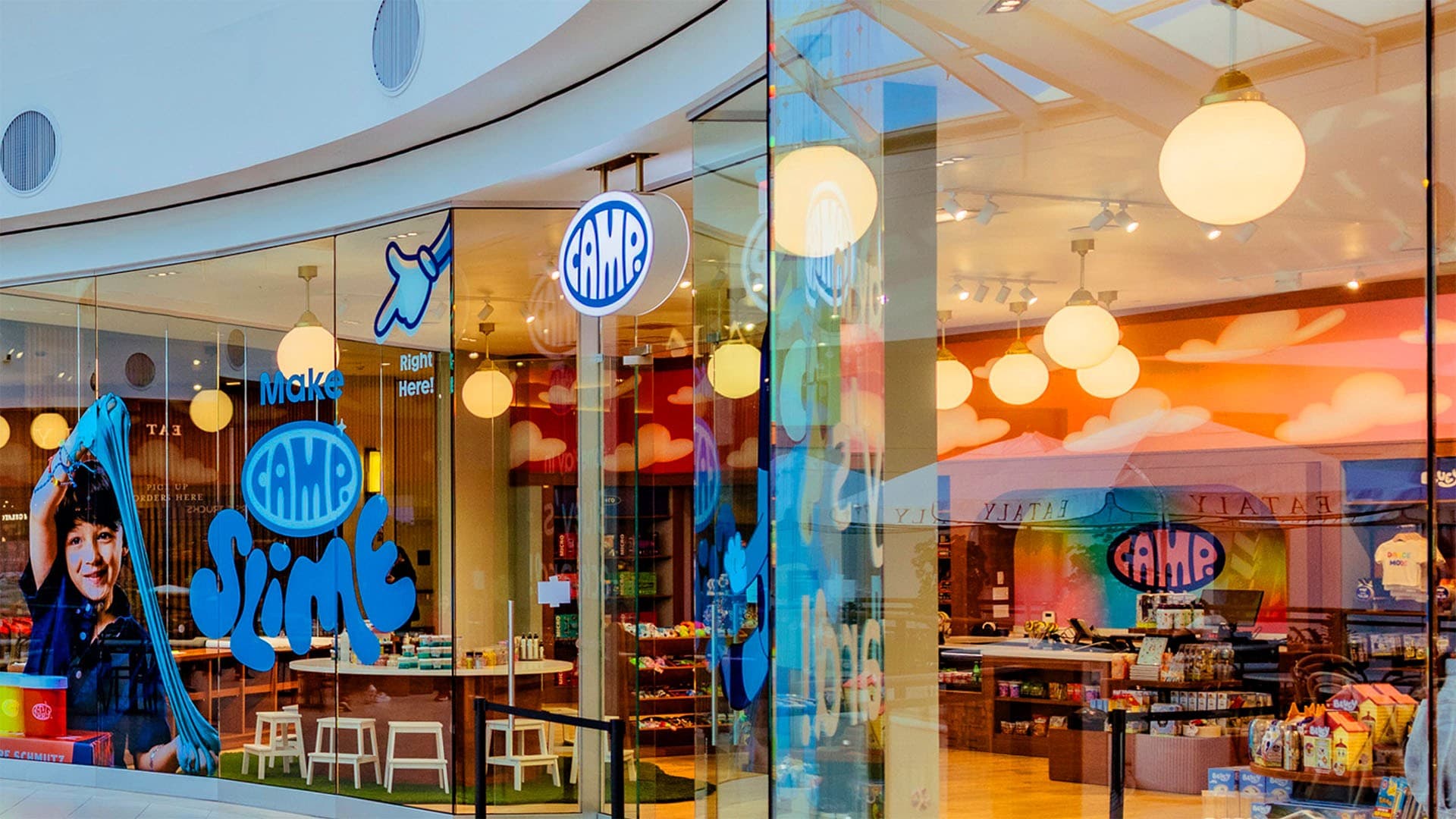 Colorful CAMP store interior at Aventura Mall