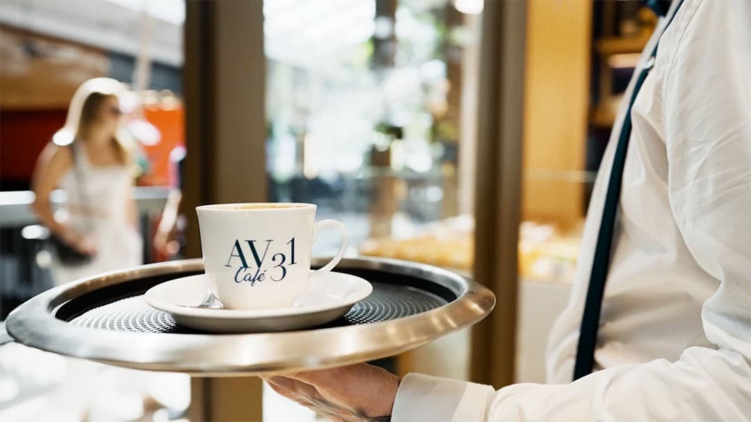 Avenue 31 Café coffee service in Bal Harbour