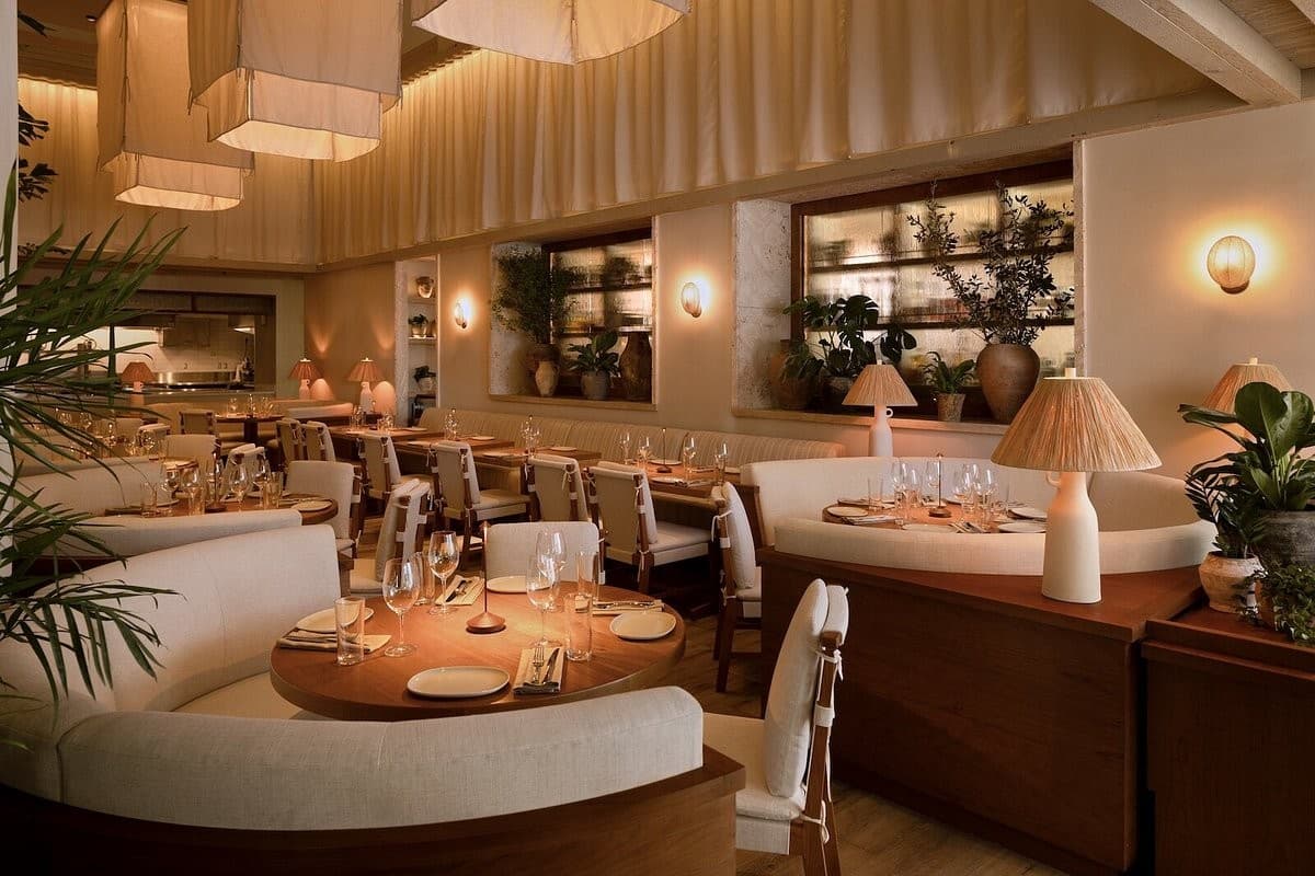 AVIV restaurant interior in Miami Beach