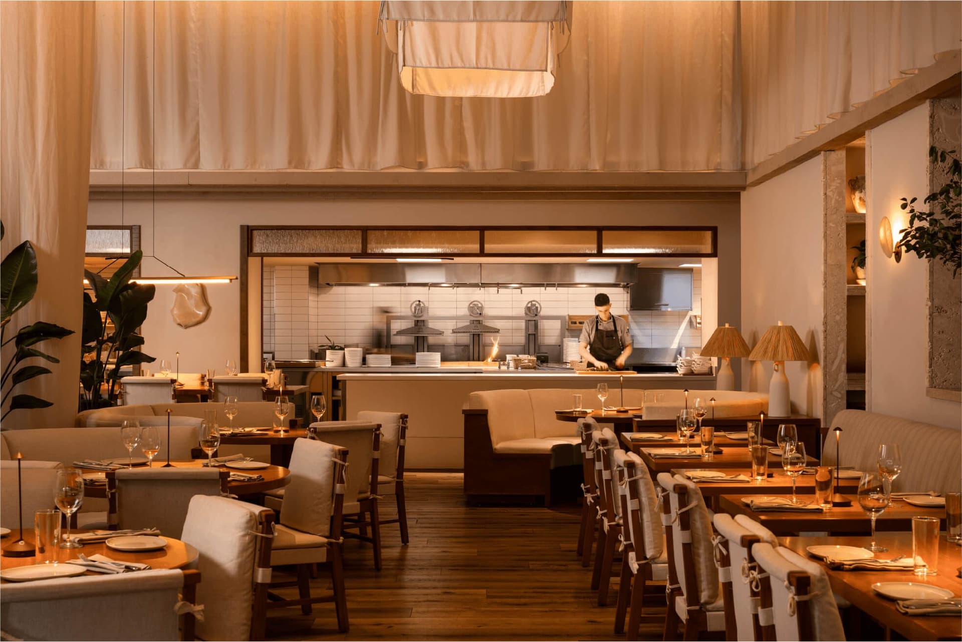 AVIV restaurant interior in Miami Beach