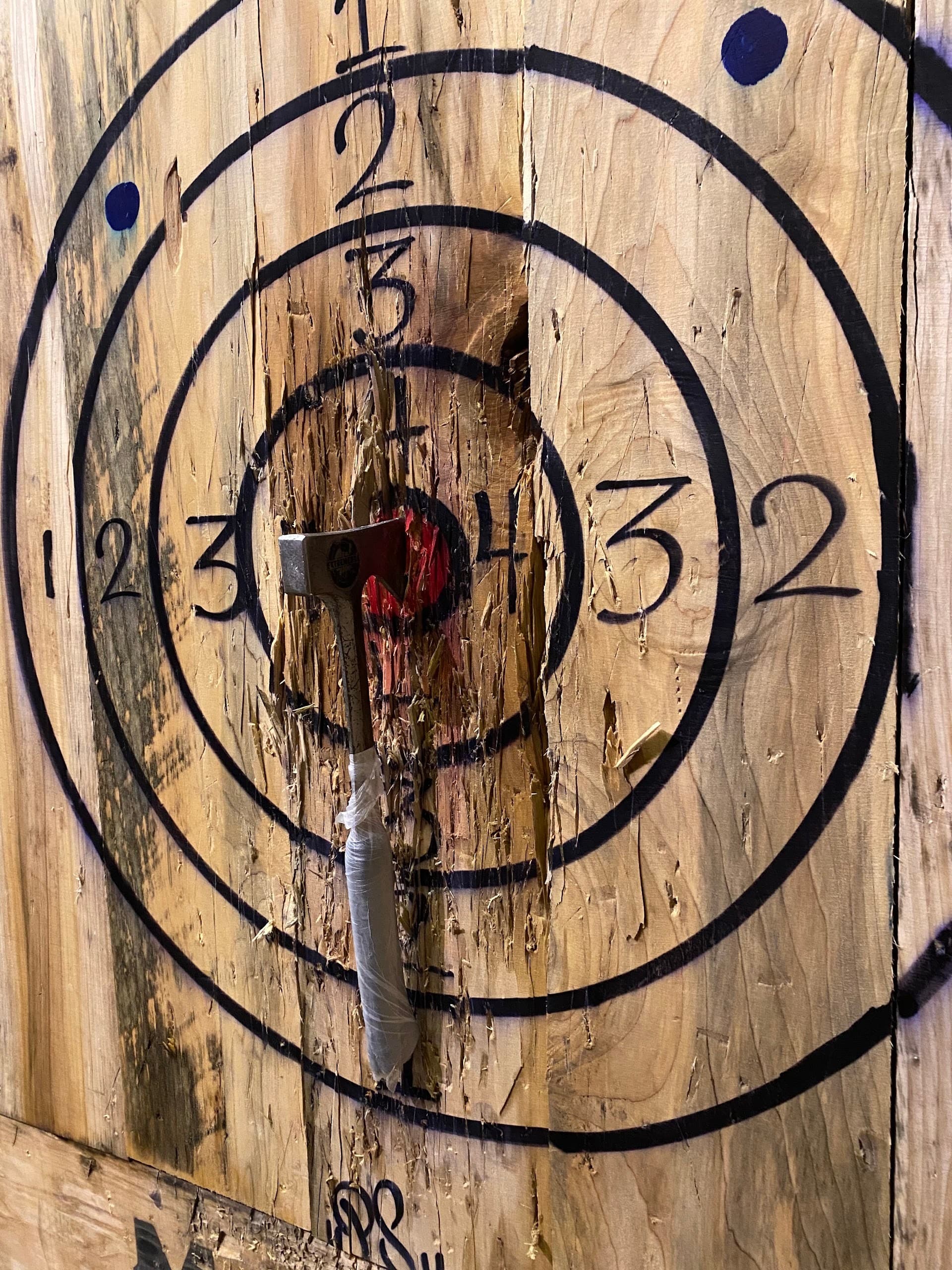 Axe Habits axe throwing target in Miami