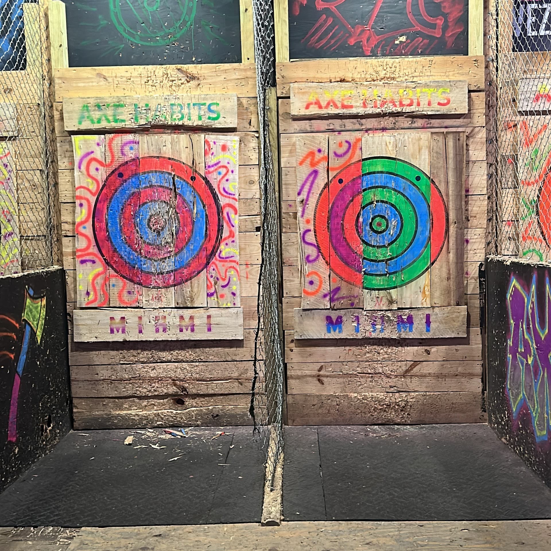 Axe Habits axe throwing venue in Miami