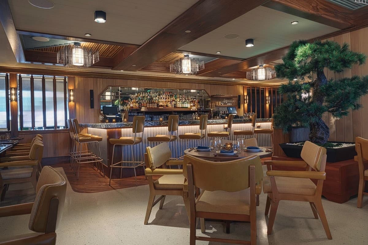 Interior view of Azabu Miami Beach restaurant