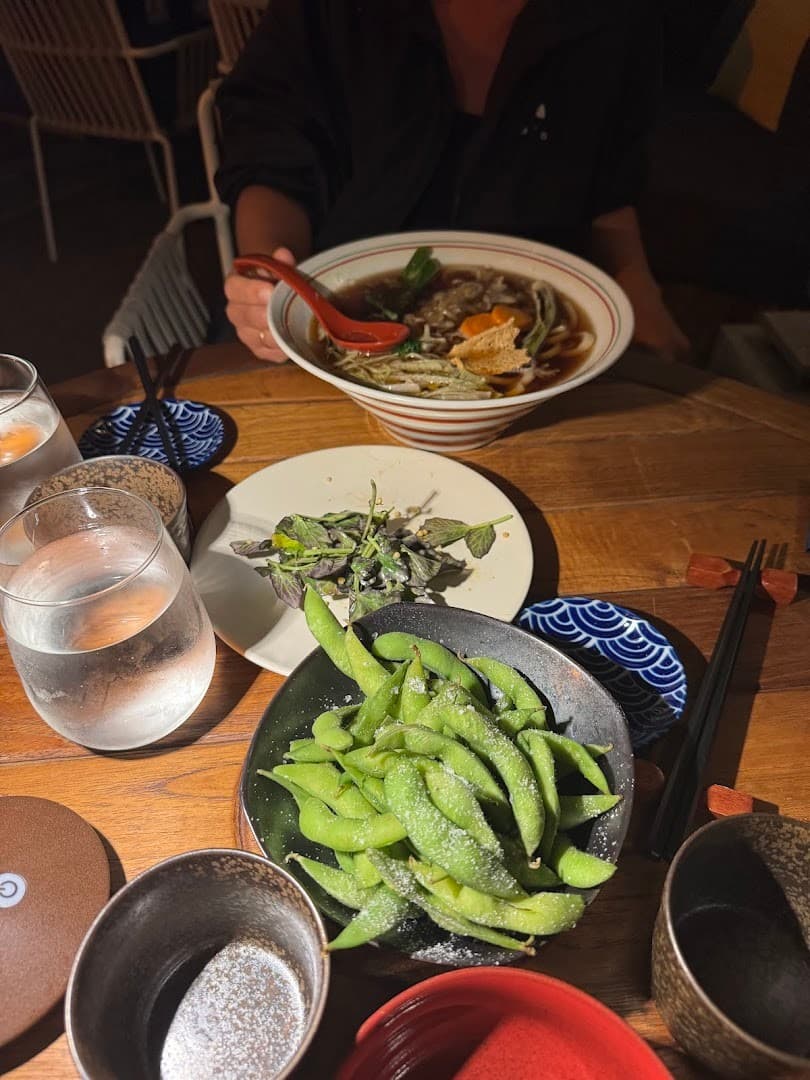 Dining scene at Azabu Miami Beach with delicious food