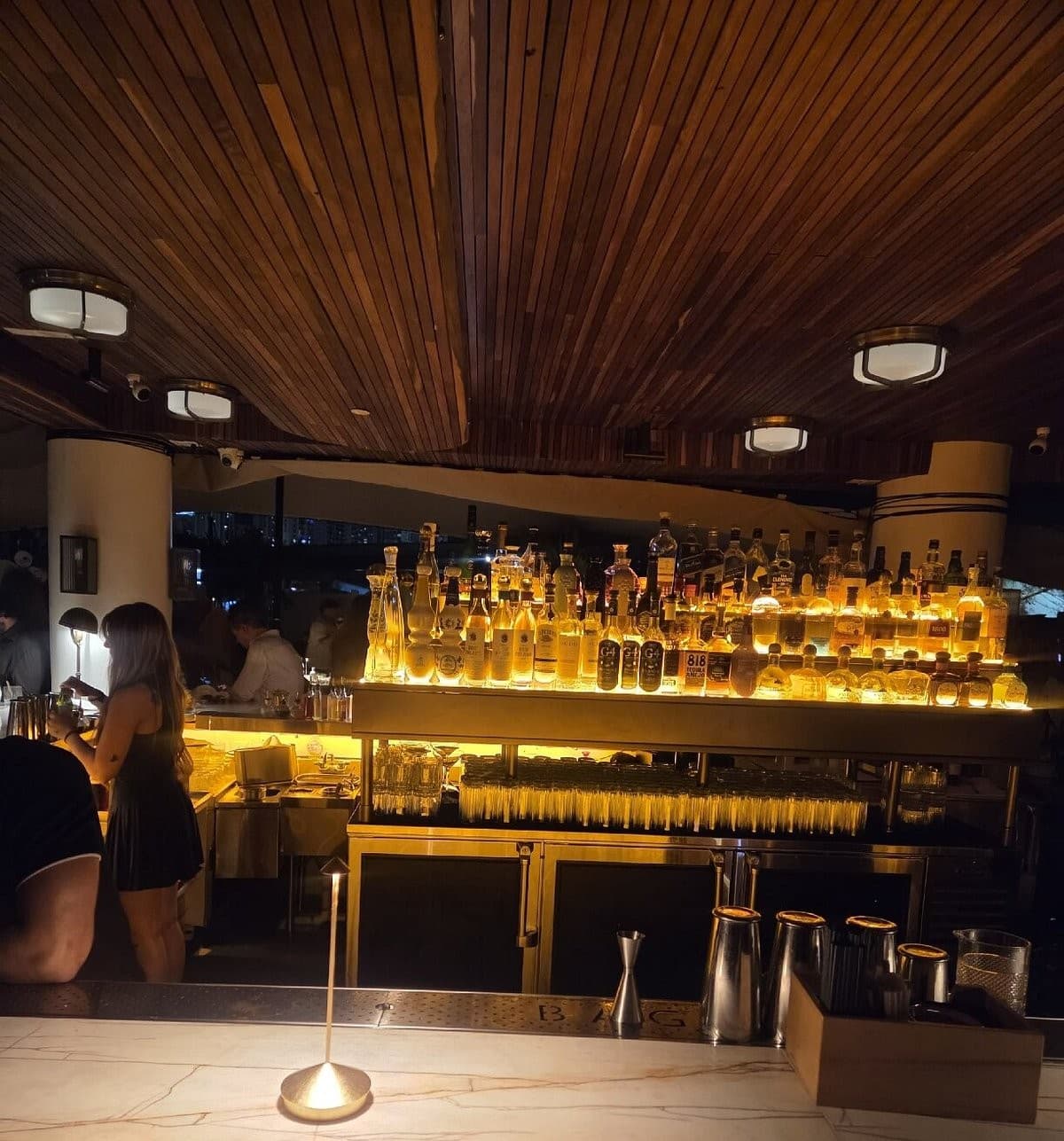 Bar scene at Bagatelle Miami River, Miami