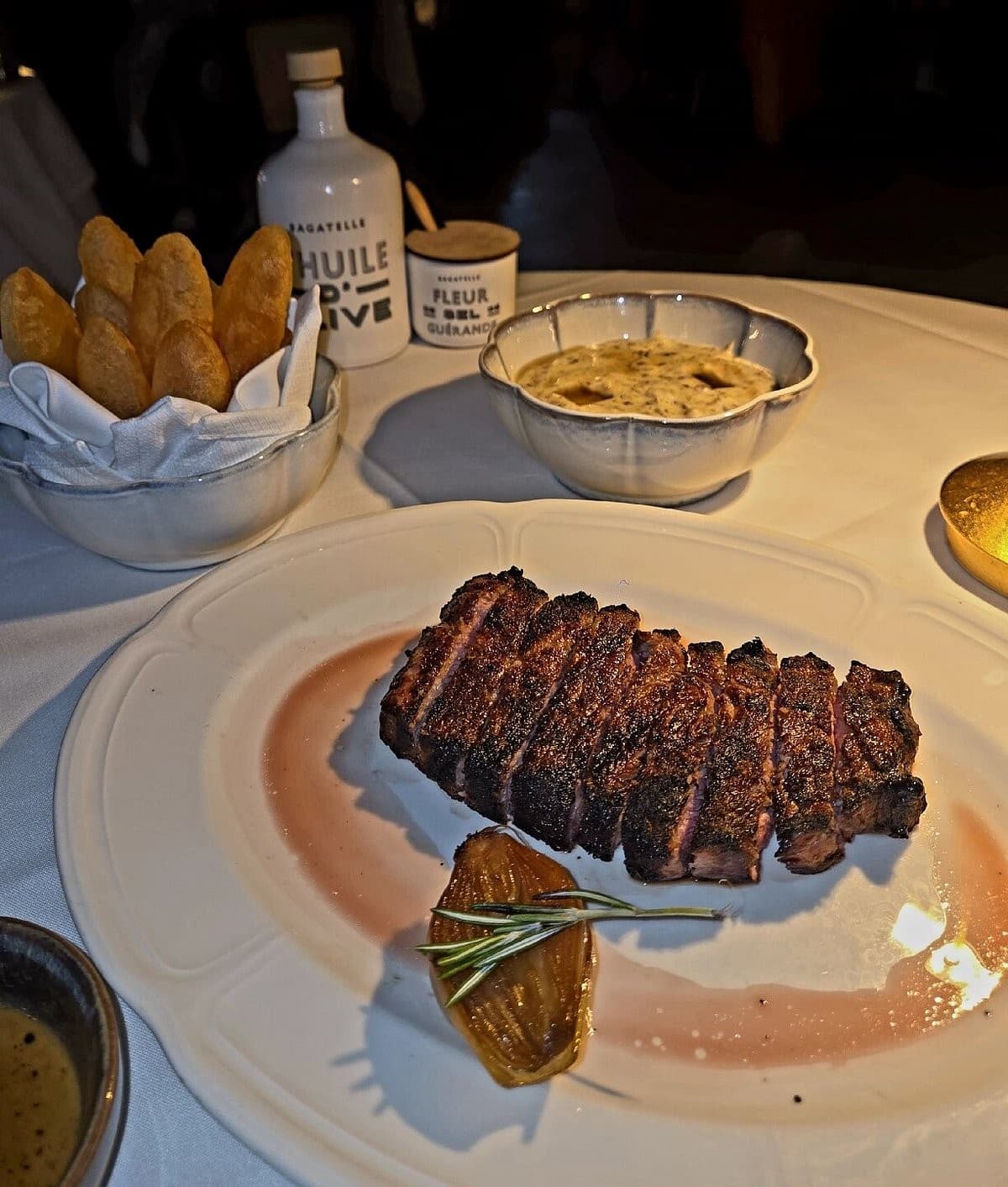 Steak dish at Bagatelle Miami River restaurant